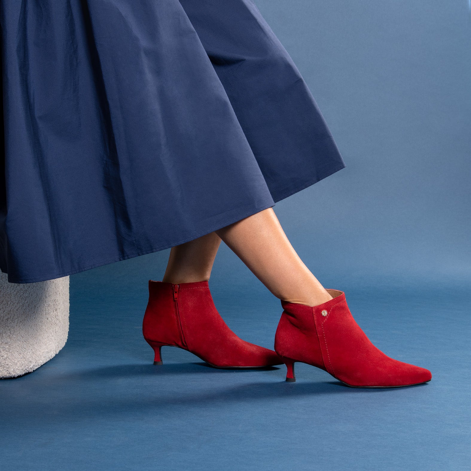 LORD – Botines tacón bajo ROJO