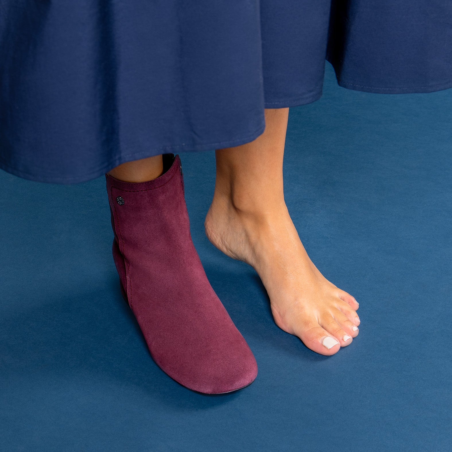 COLMAR - Botines elegantes de piel BURDEOS