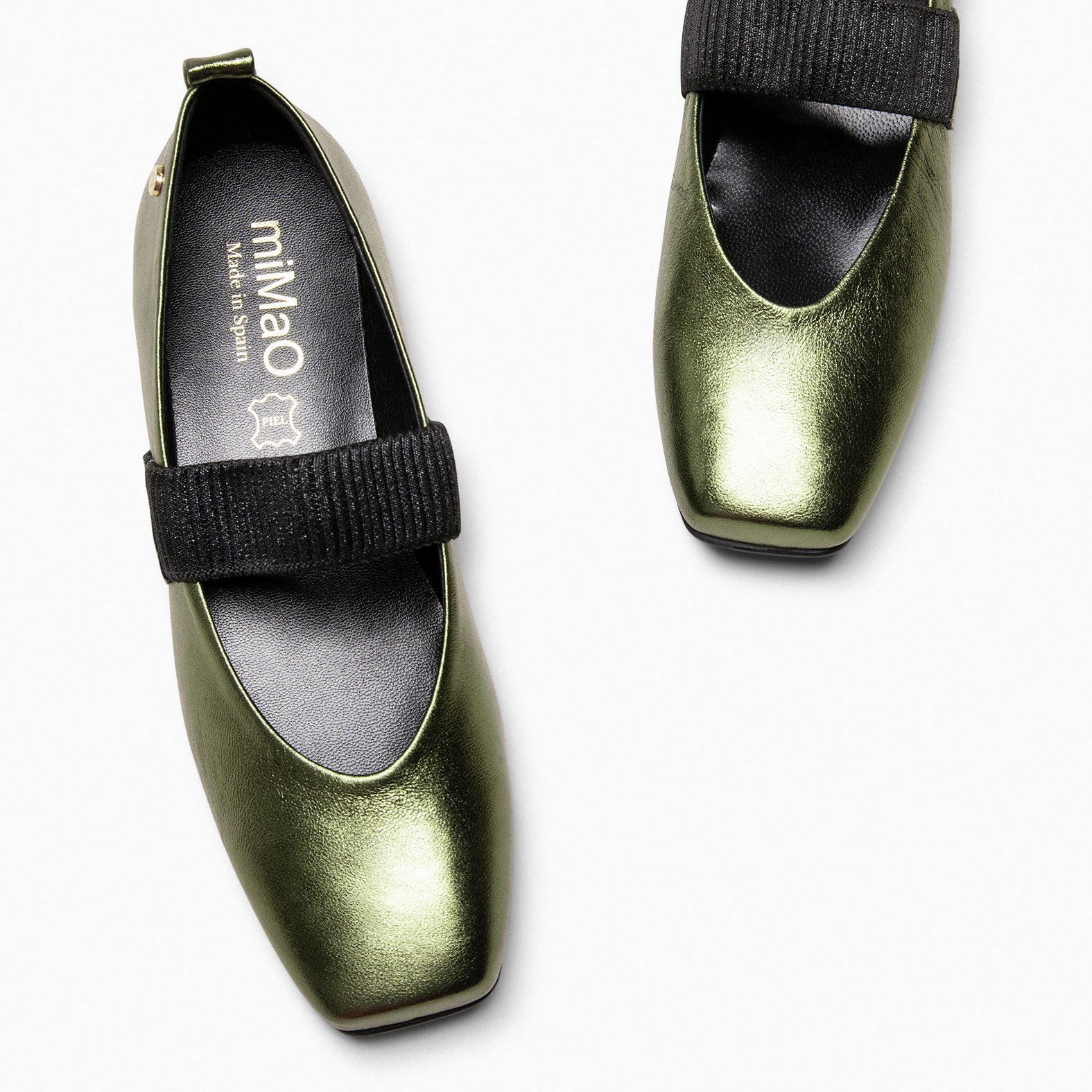 ALINA – Ballerines à bande élastique VERT