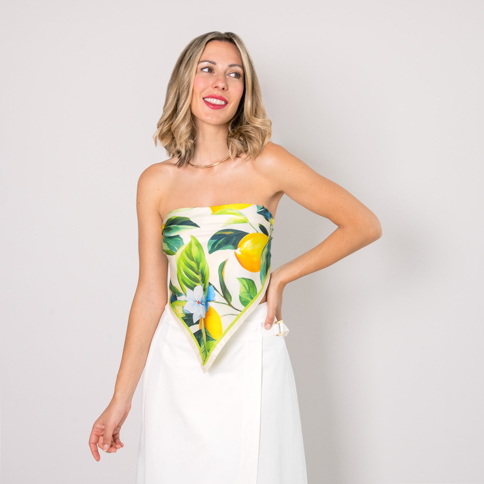 LIMONÉ - 100% natural silk scarf