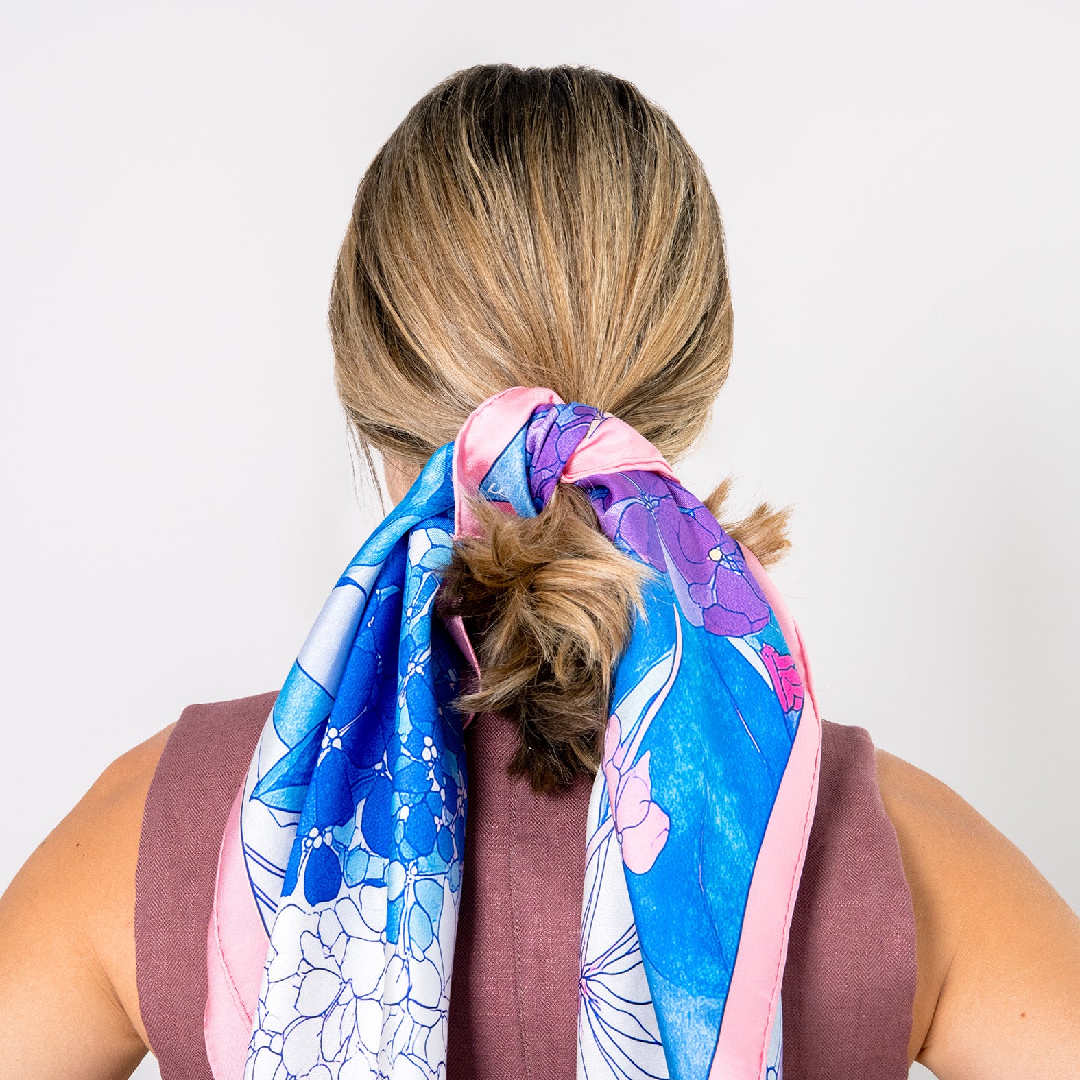 HORTENSE - 100% natural silk scarf