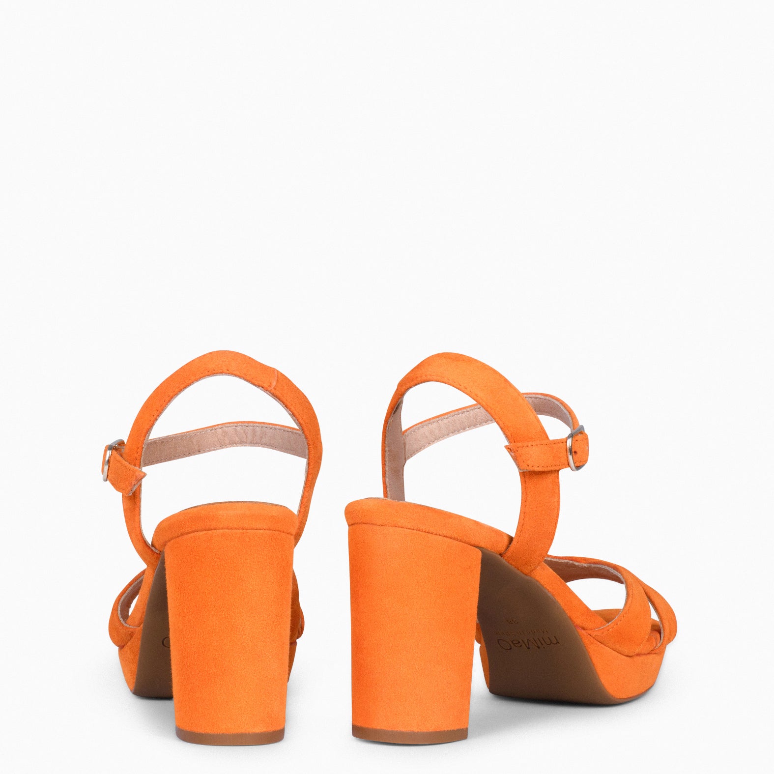 PARIS - Sandalias de fiesta con tacón alto y plataforma NARANJA - miMaO ®