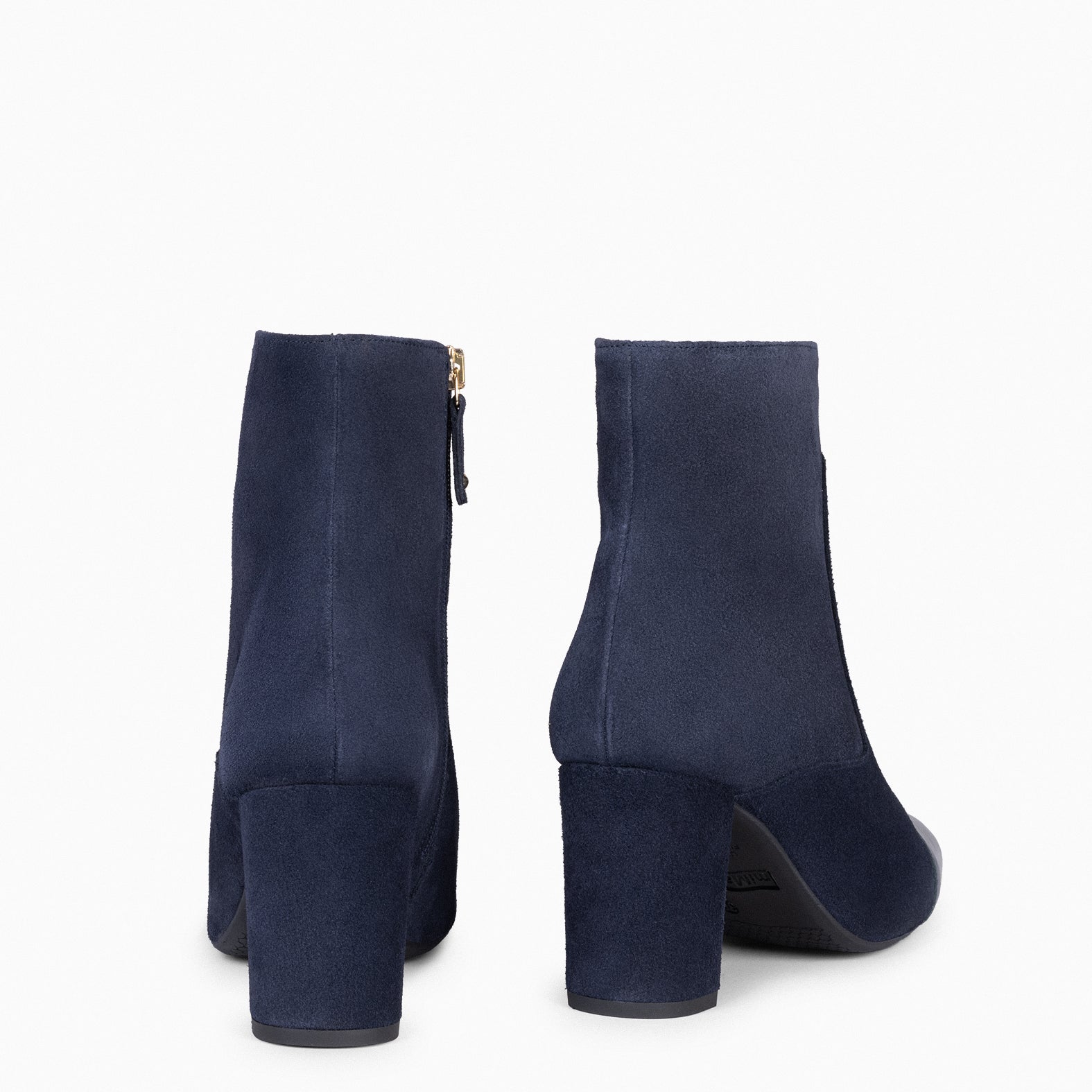 VARENNA - Botín con cremallera para mujer AZUL