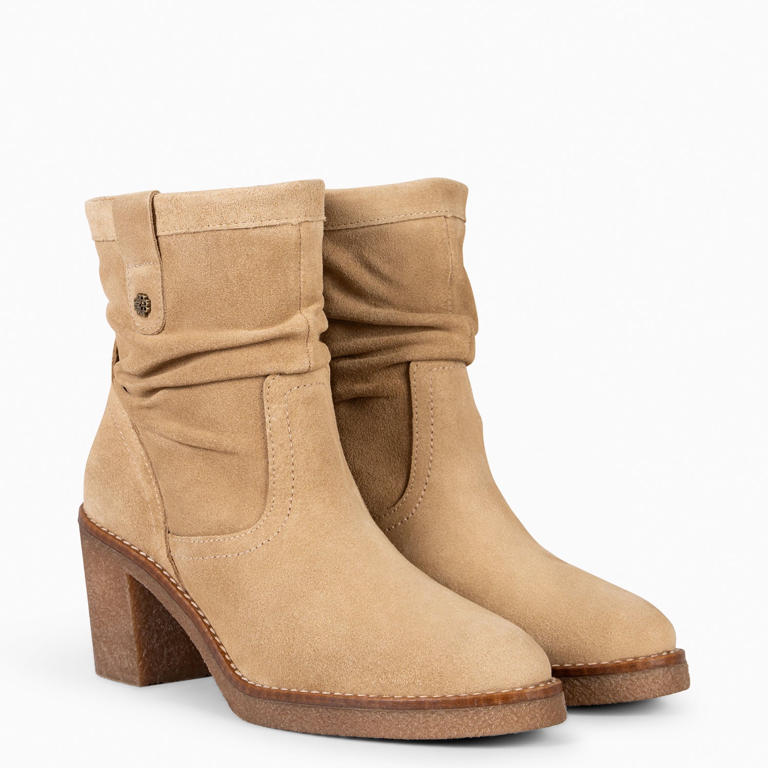 OREGON – BEIGE Booties with heel
