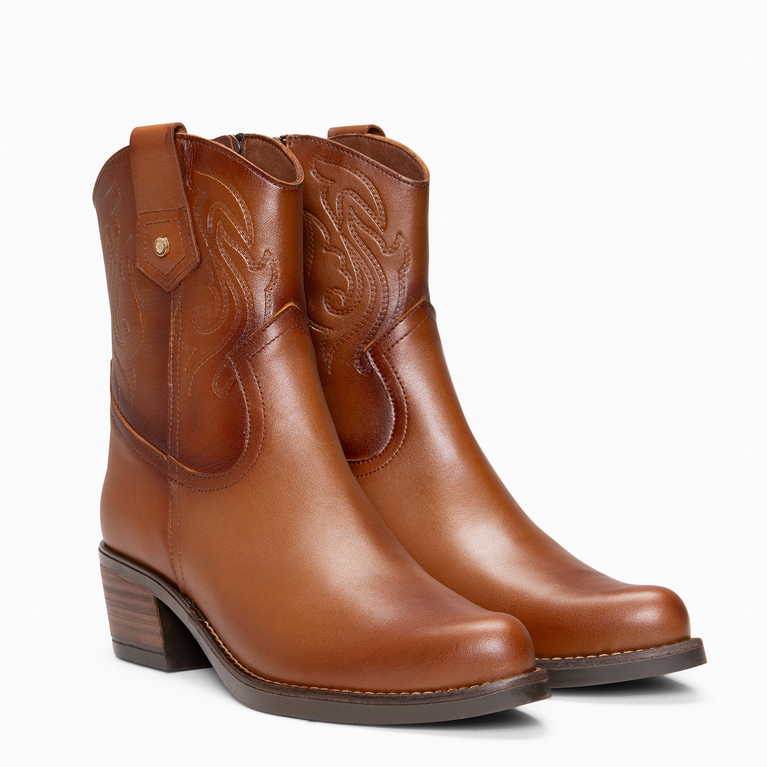 CYRUS - Botines cowboy MARRON