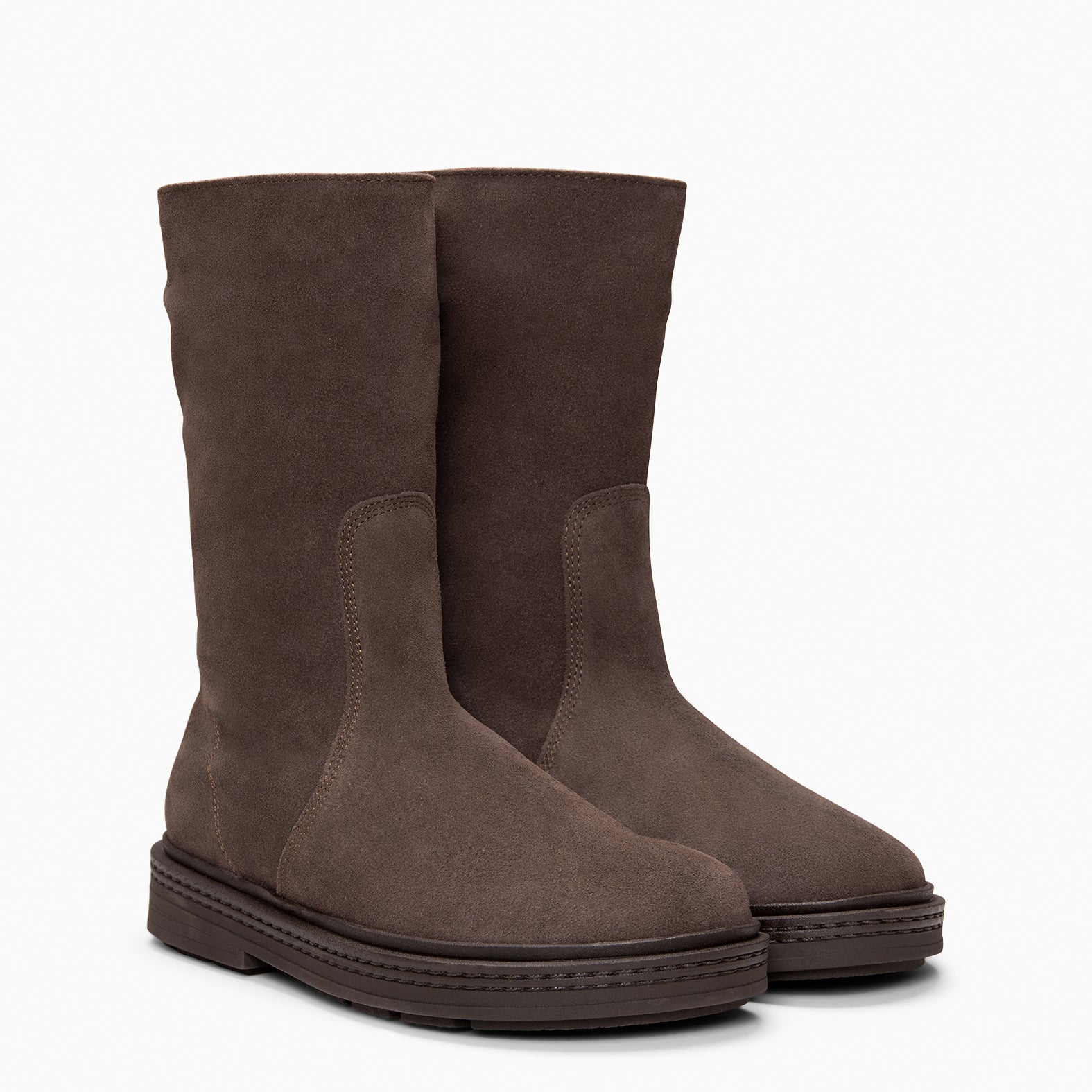 SNOW - Botines forrados de piel MARRON