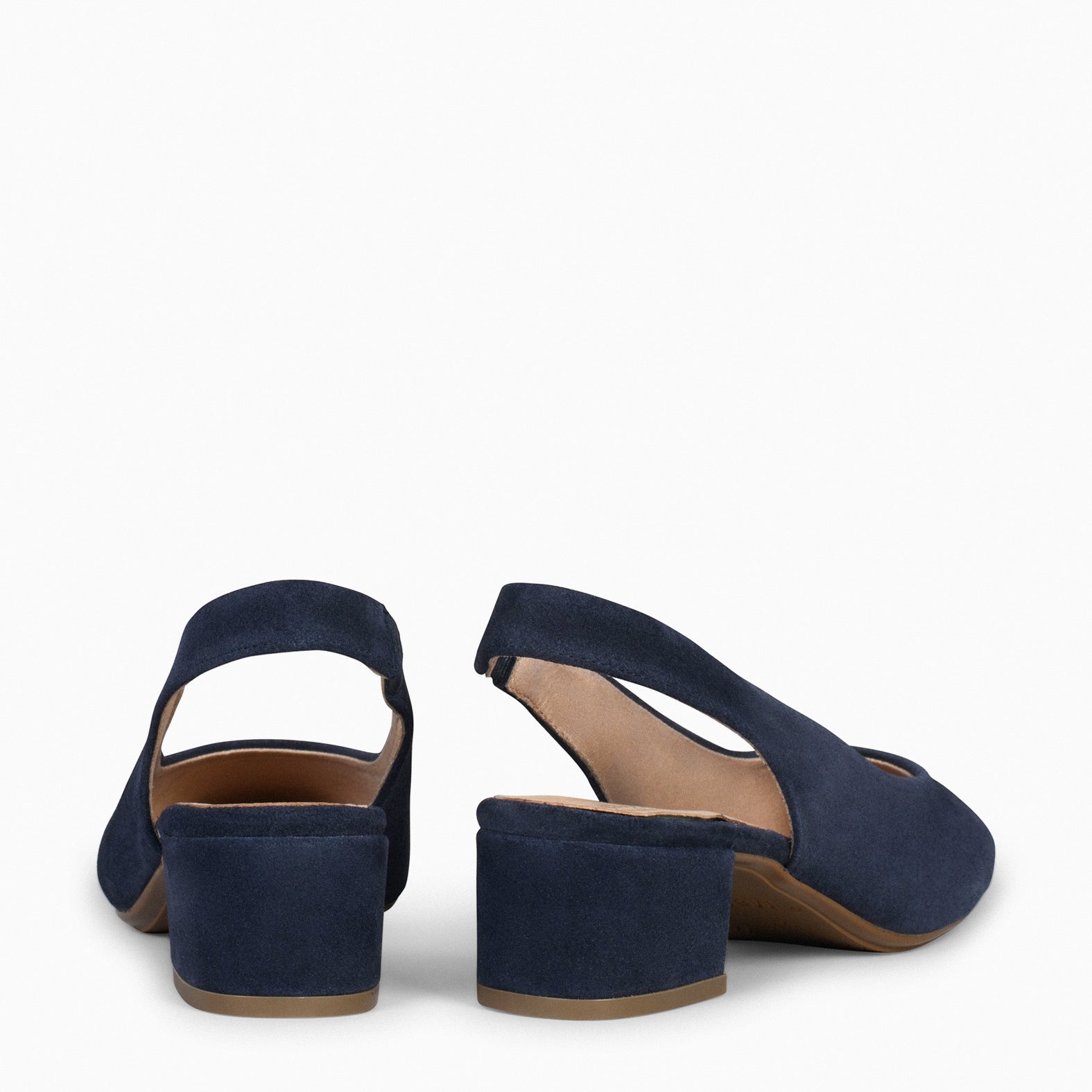 URBAN LADY – Slingbacks à petit talon large BLEU MARINE