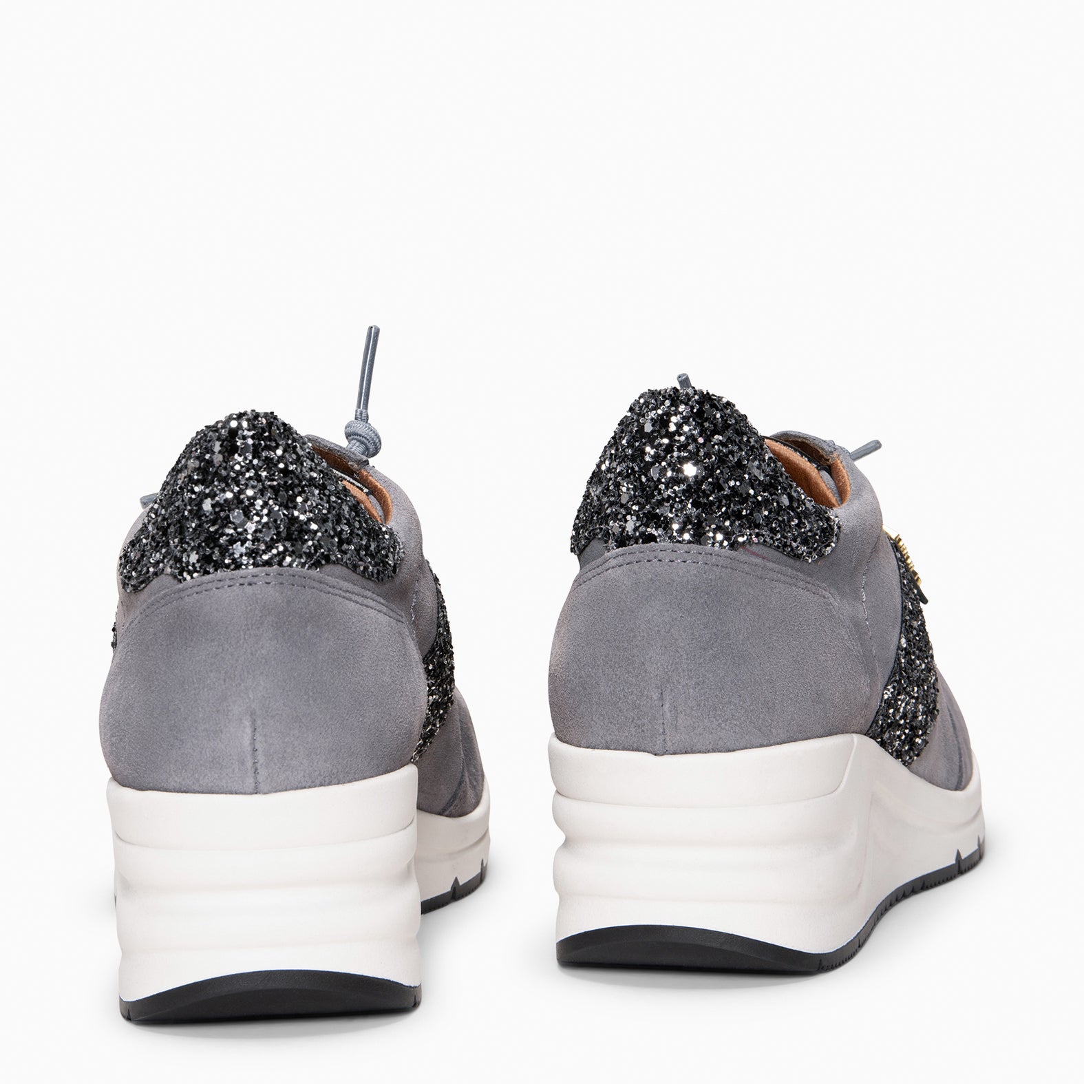 PAU - Zapatillas con cuña GRIS