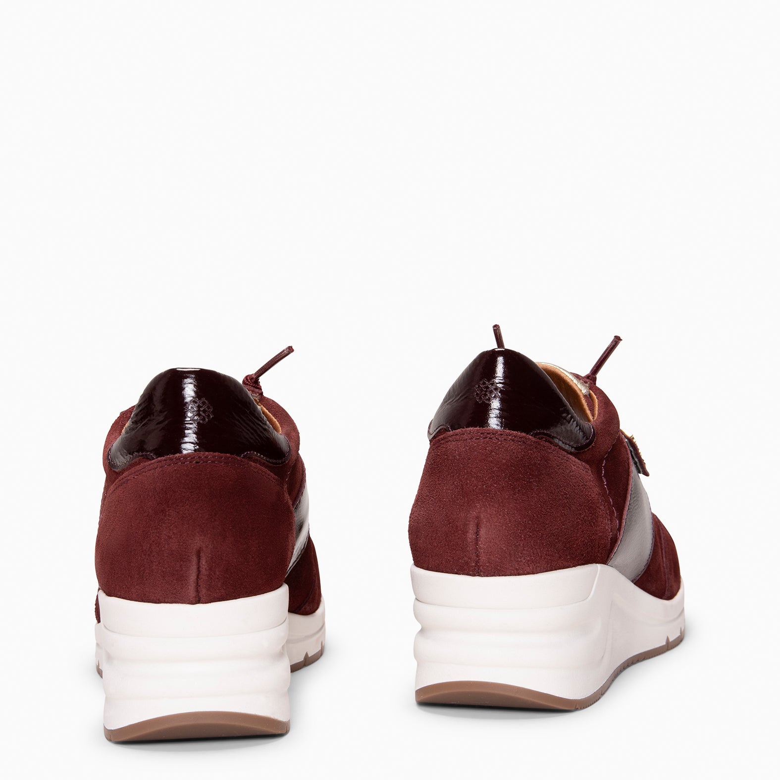 PAU - BURGUNDY Wedge sneakers