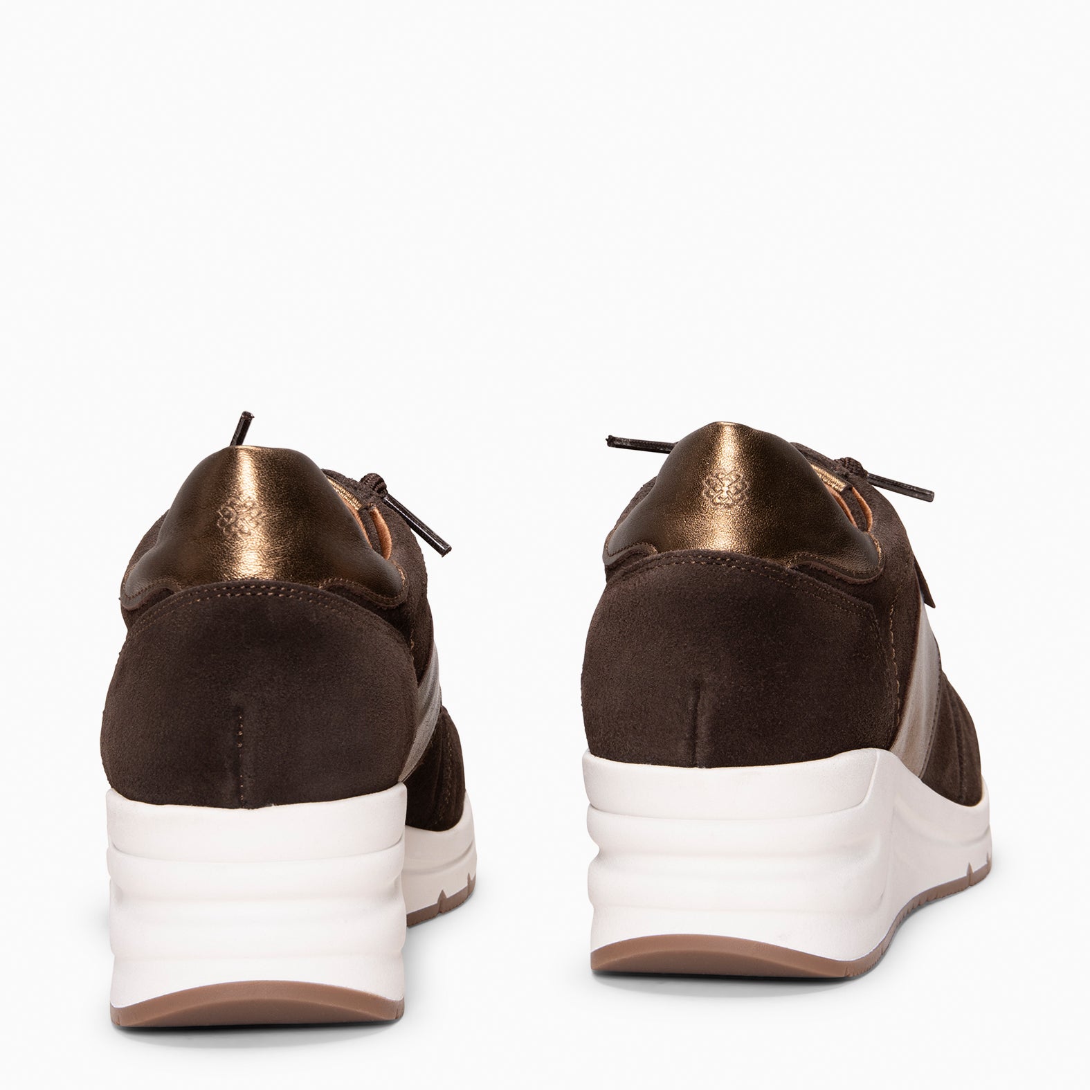 PAU - BROWN Wedge sneakers