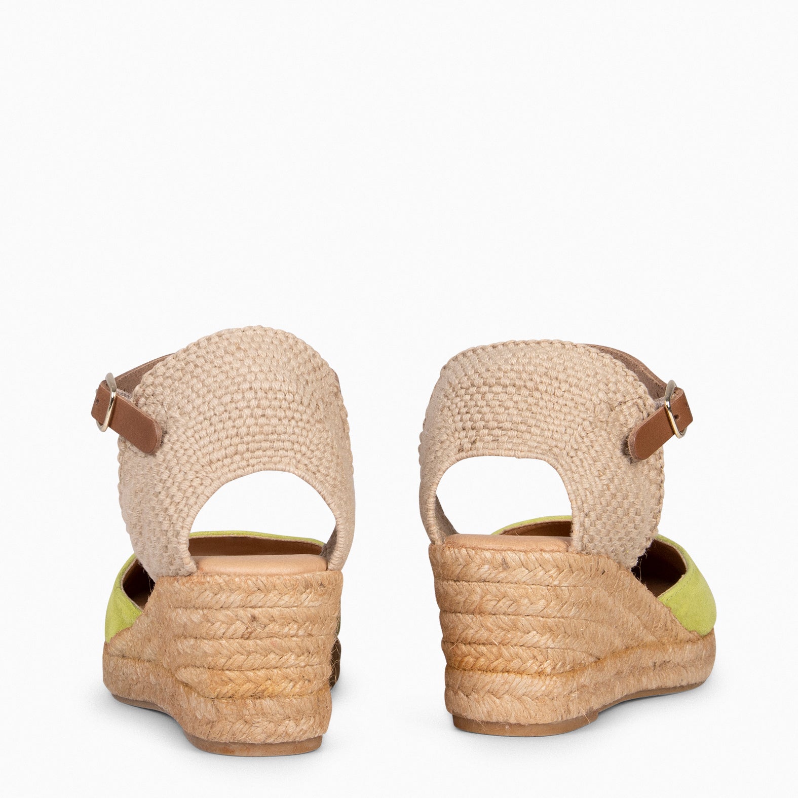 ALTEA – Espadrilles à talon compensé CITRON VERT