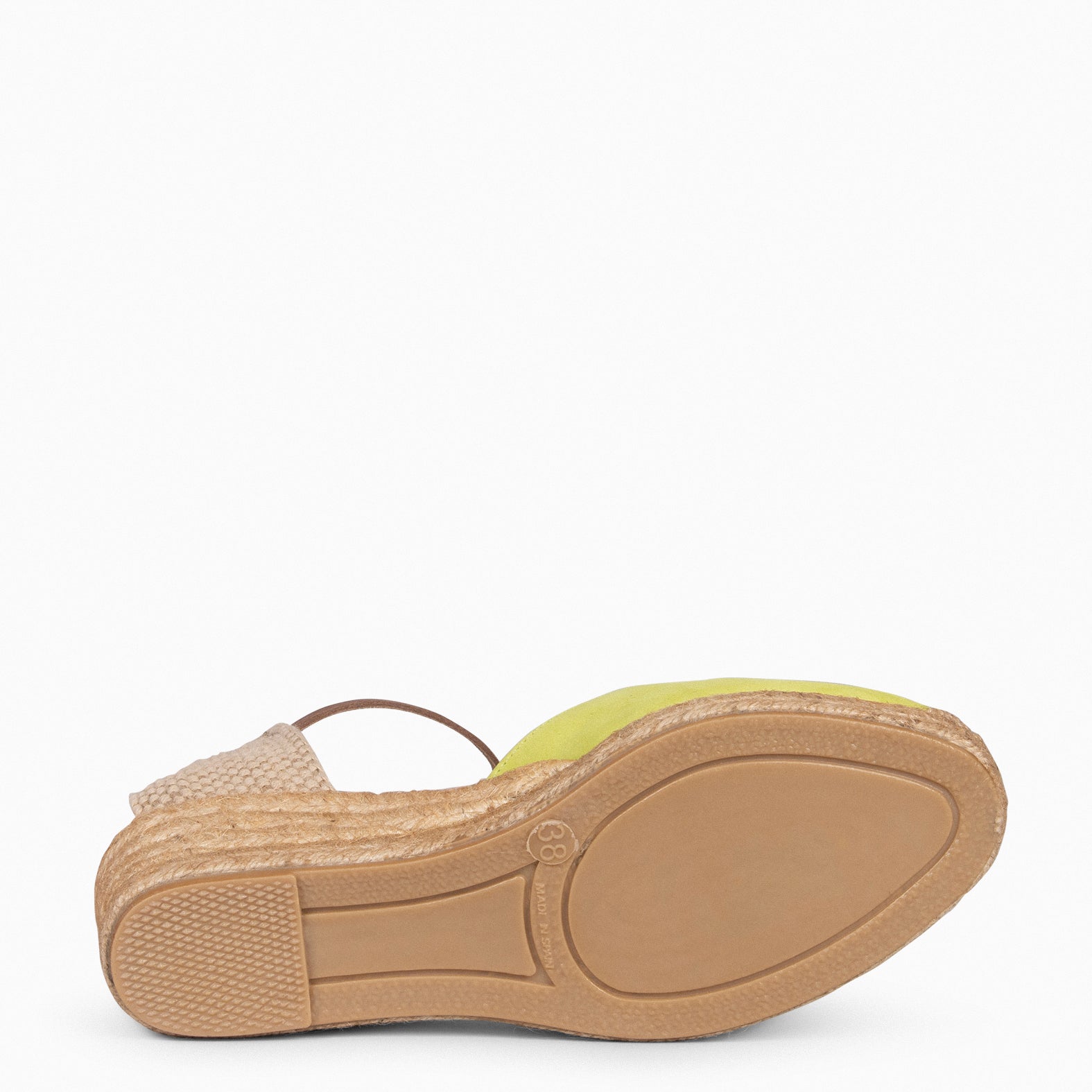 ALTEA – Espadrilles à talon compensé CITRON VERT