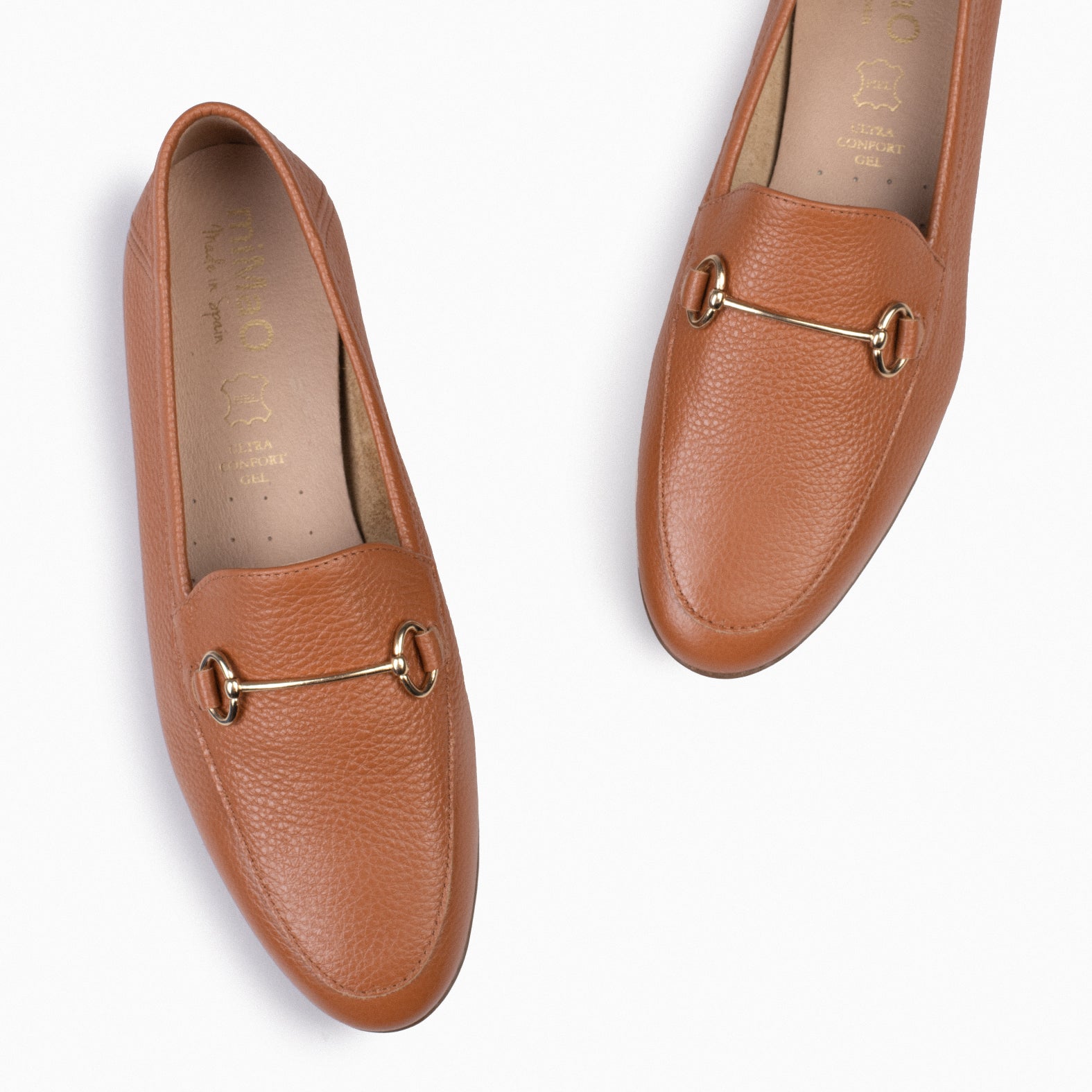 STYLE – Mocassins en cuir souple CAMEL