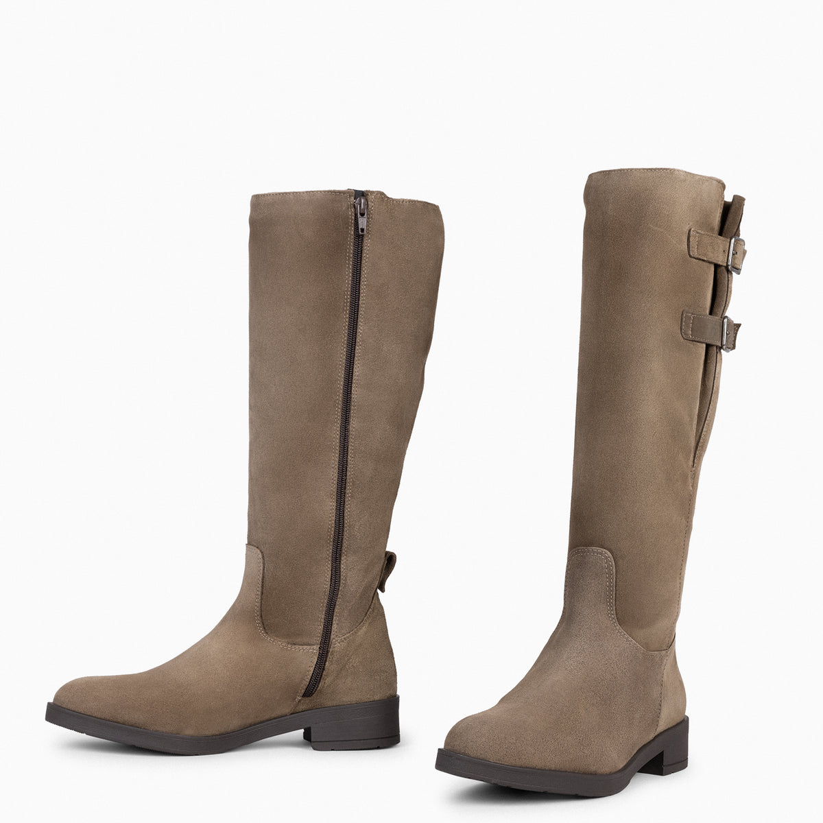 CORK - Bota alta para mujer TAUPE