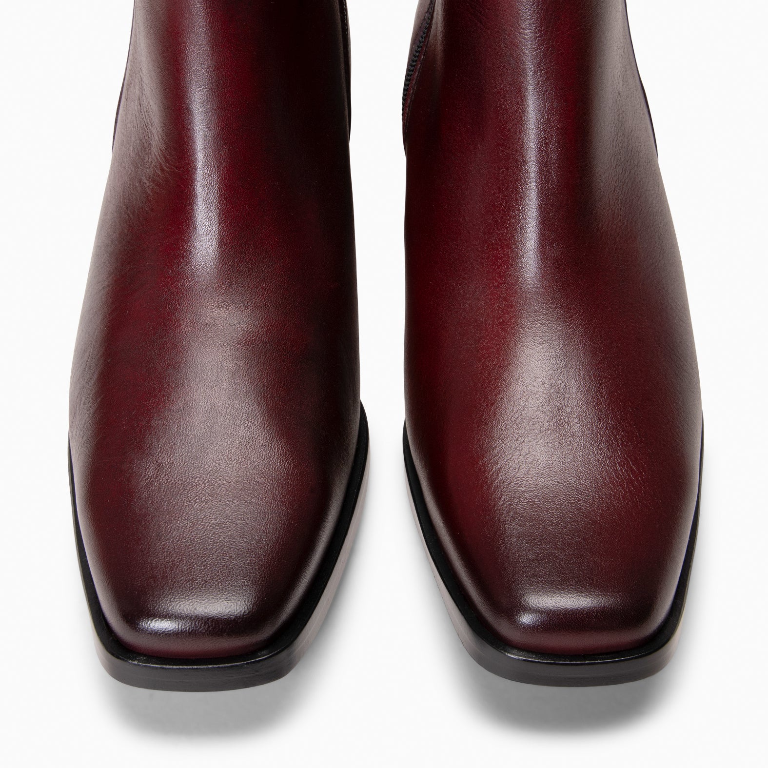 BERLIN - Botines bajos de mujer de piel BURDEOS