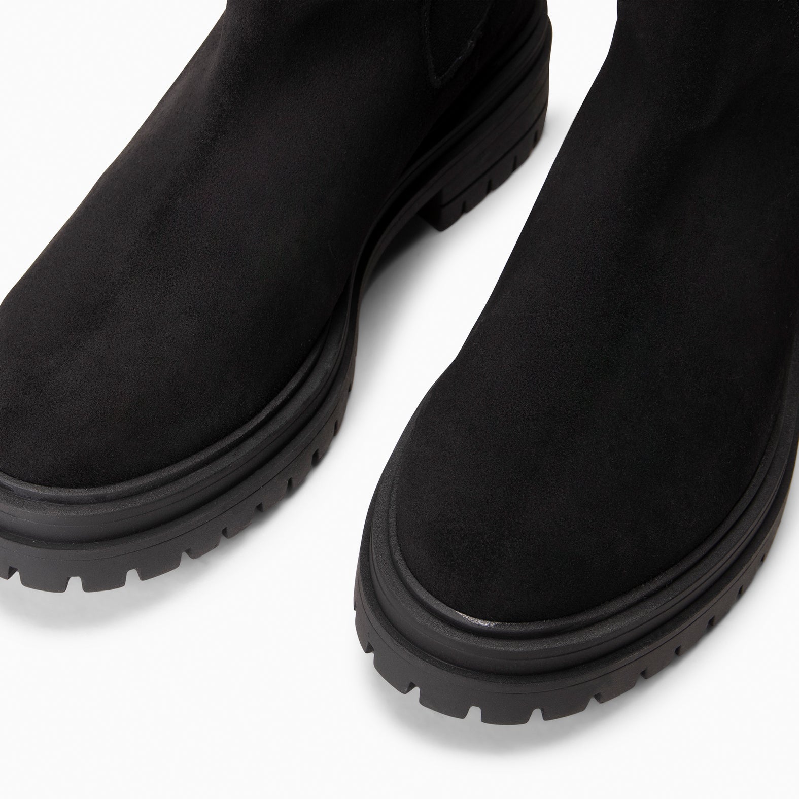 MARTE - Botines Chelsea con suela track NEGRO