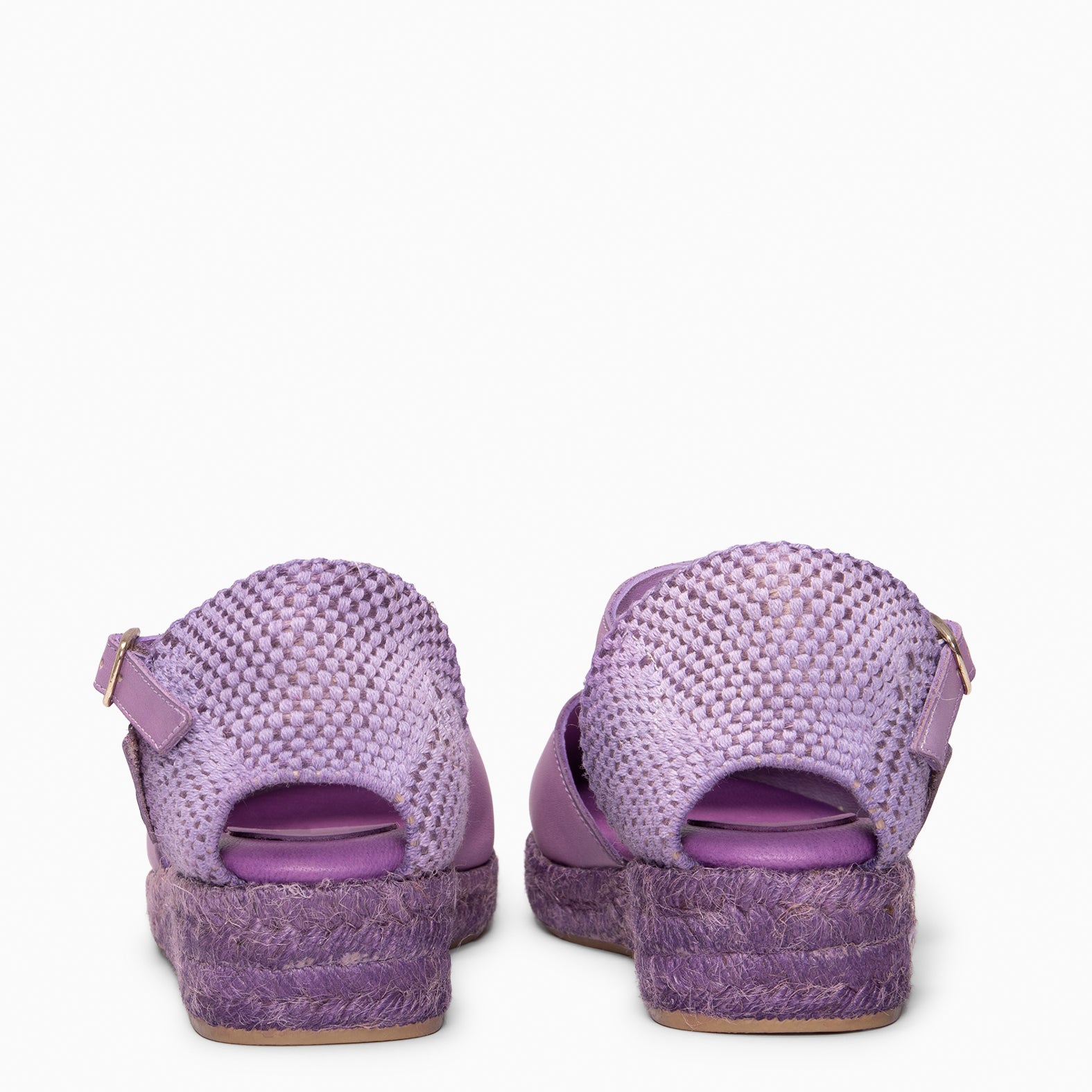 PRAVIA - Cuña de esparto con tintado natural VIOLETA