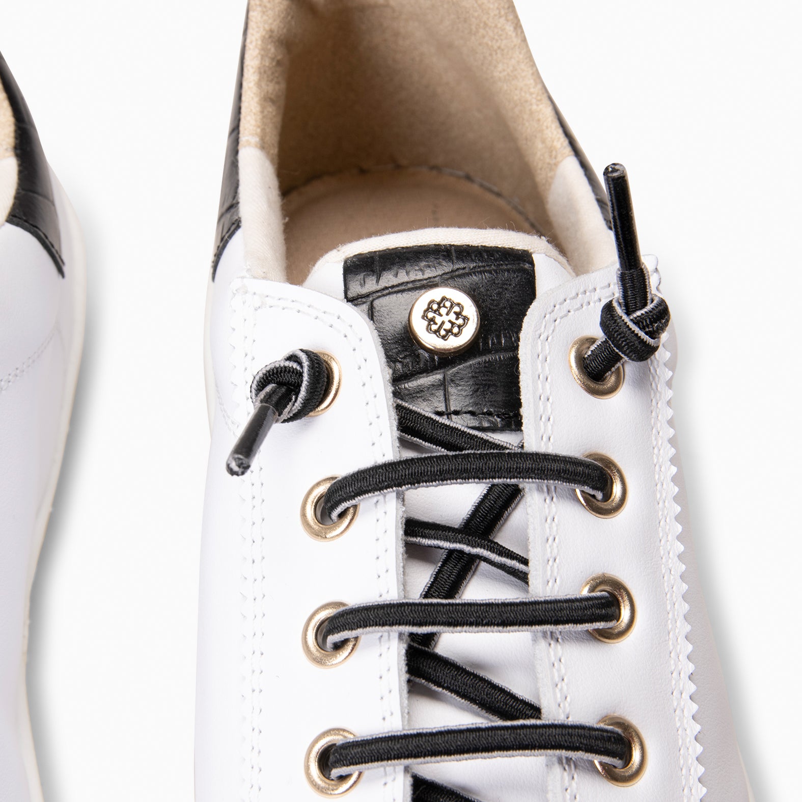 NANTES - Zapatillas Elegantes BLANCO NEGRO