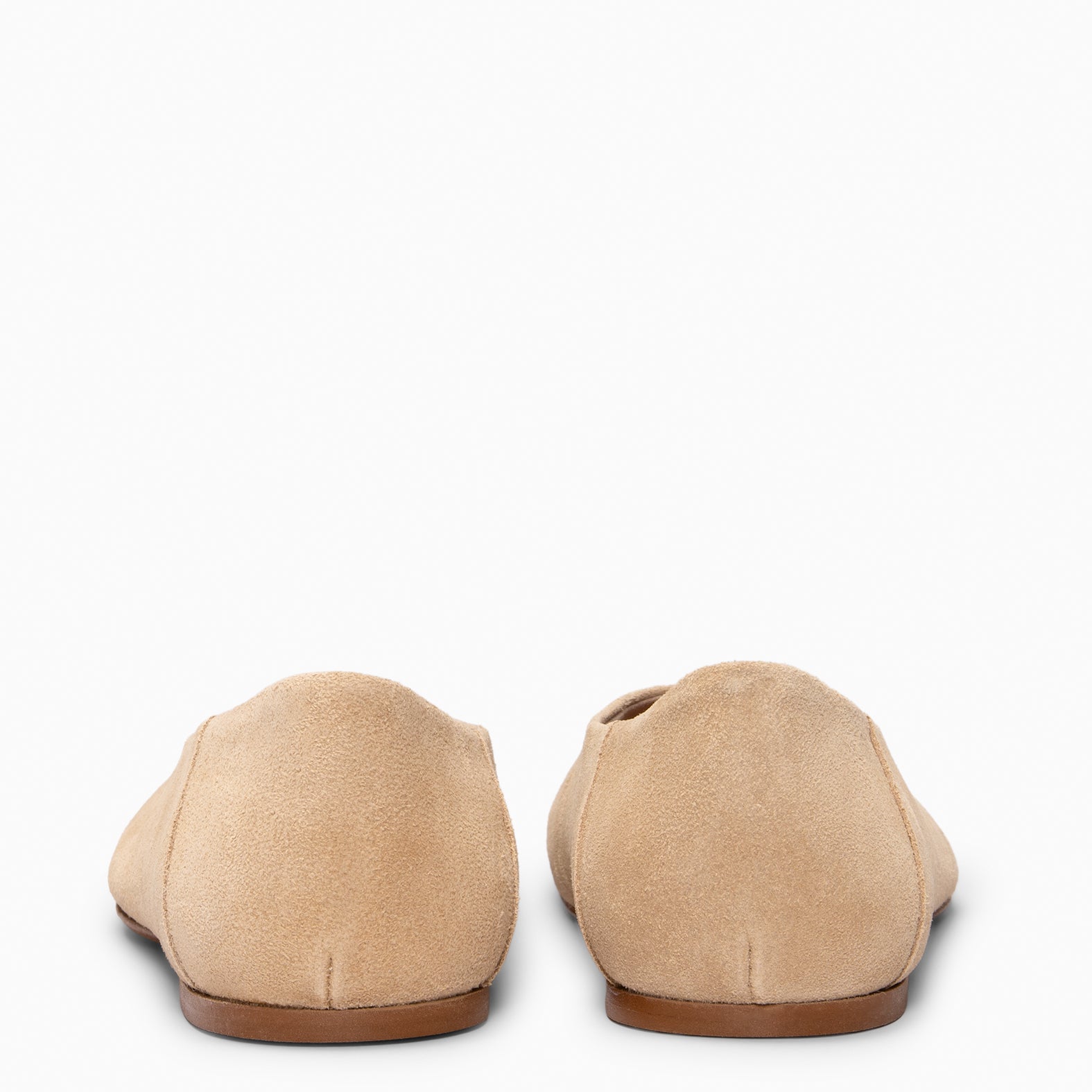 BOREAL - BIEGE Suede leather ballerinas