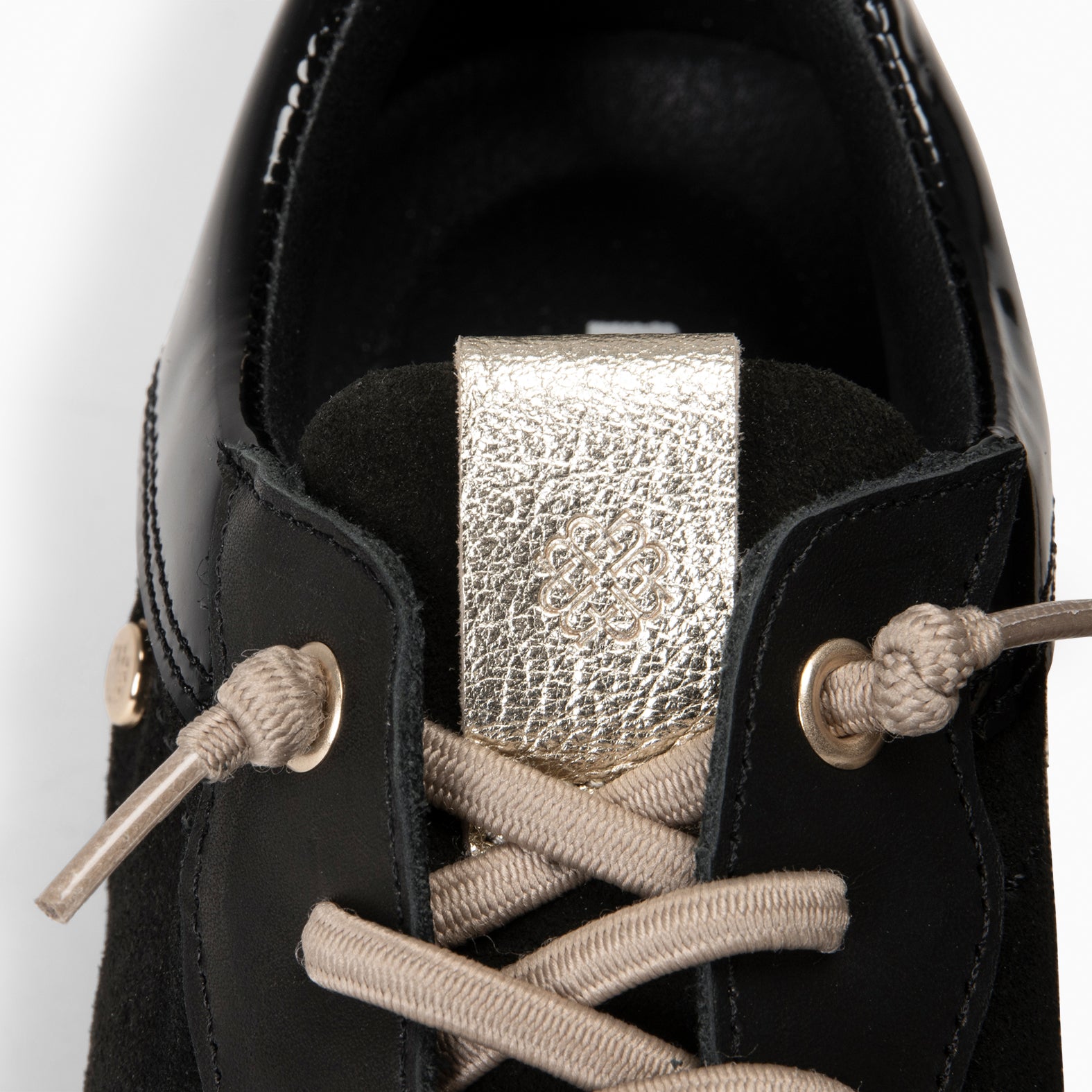 ALBI – Baskets à talon compensé multi-matières BEIGE NOIR