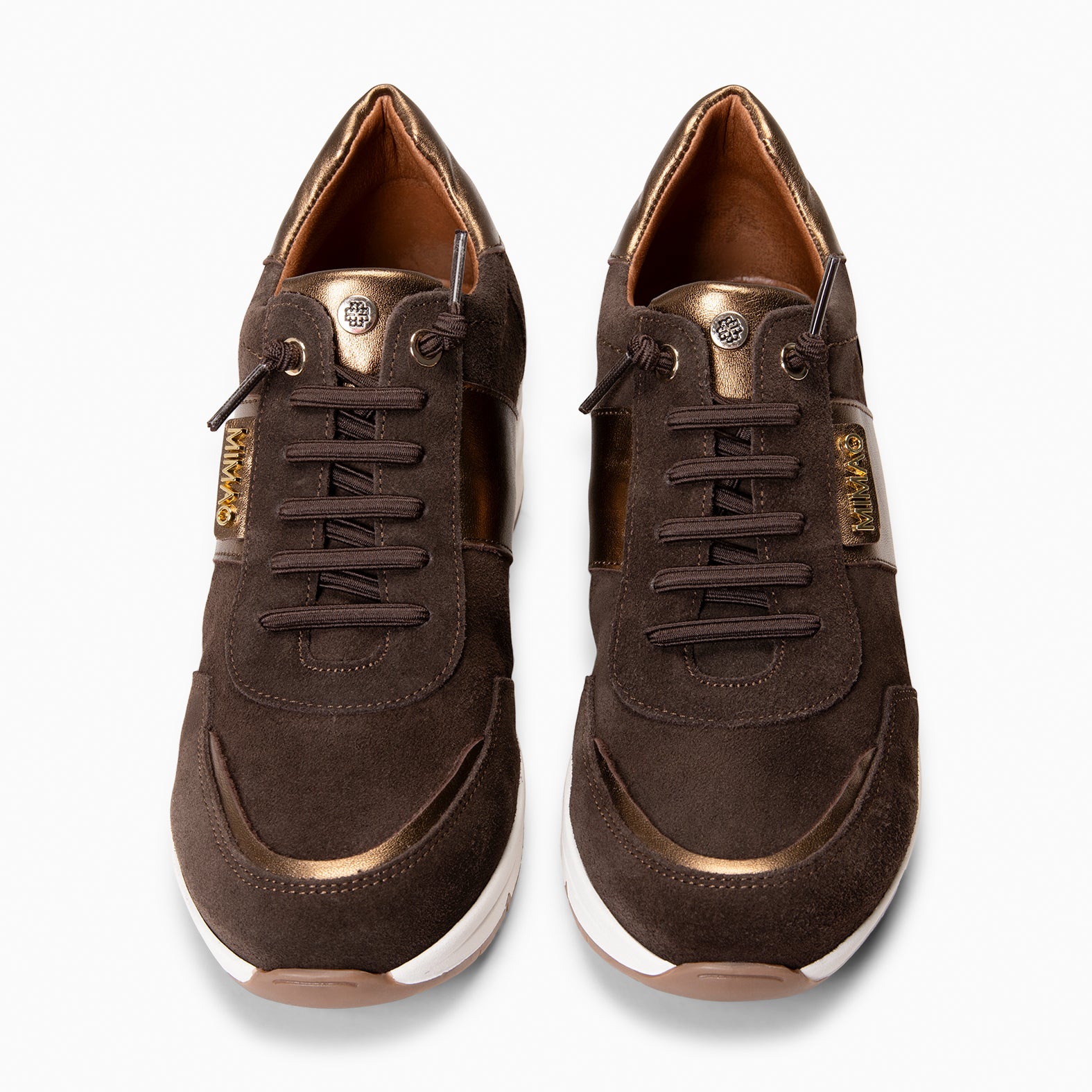 PAU - BROWN Wedge sneakers