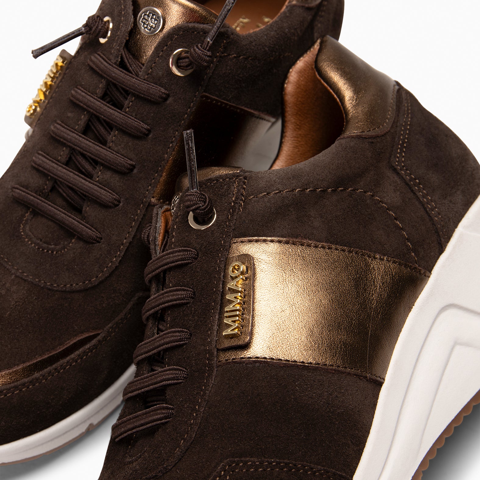 PAU - BROWN Wedge sneakers