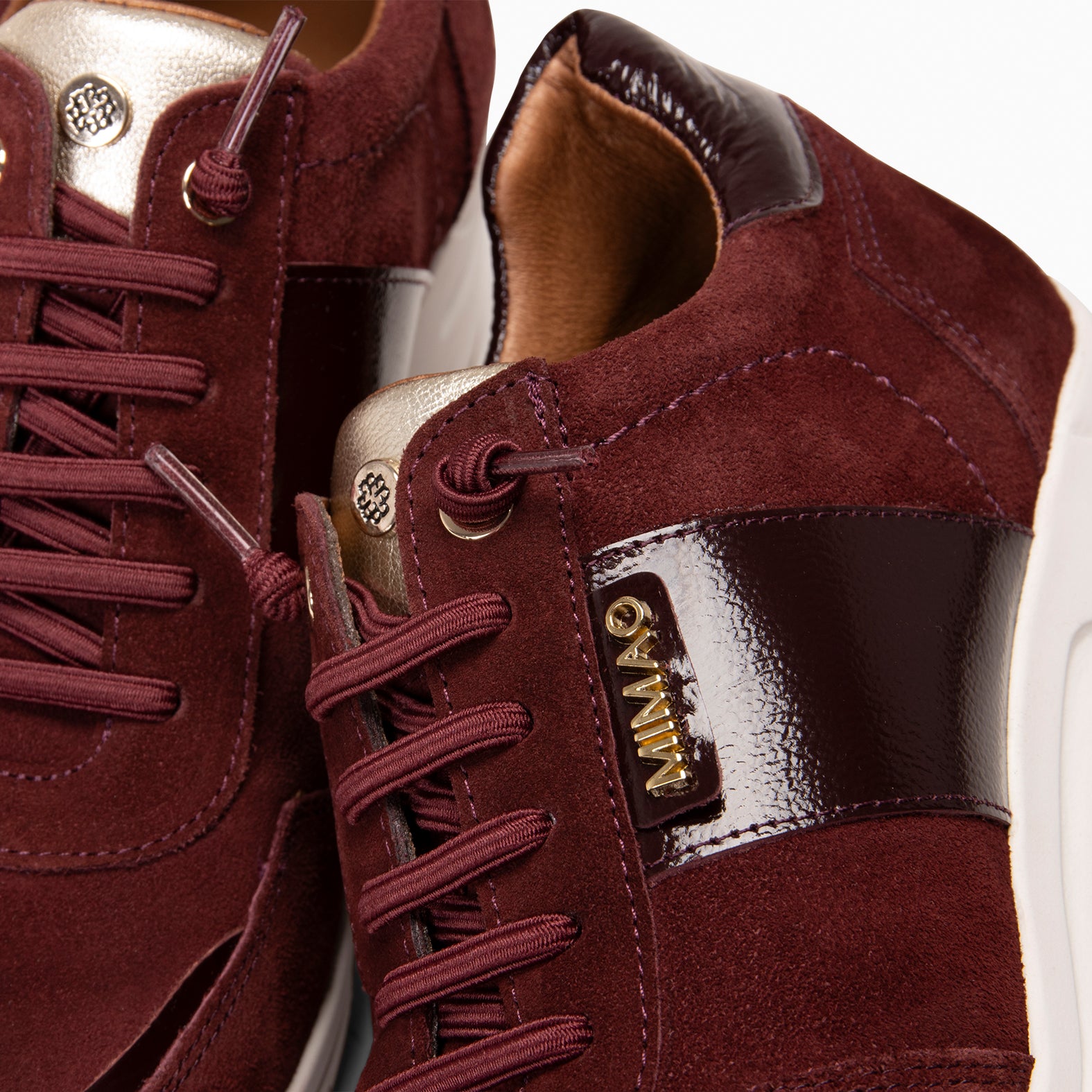 PAU - BURGUNDY Wedge sneakers