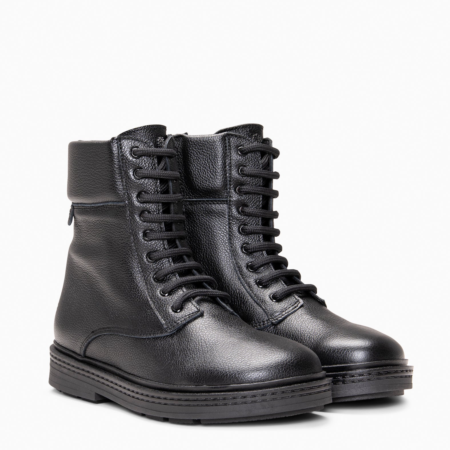 ALFA - Botines con cordones NEGRO