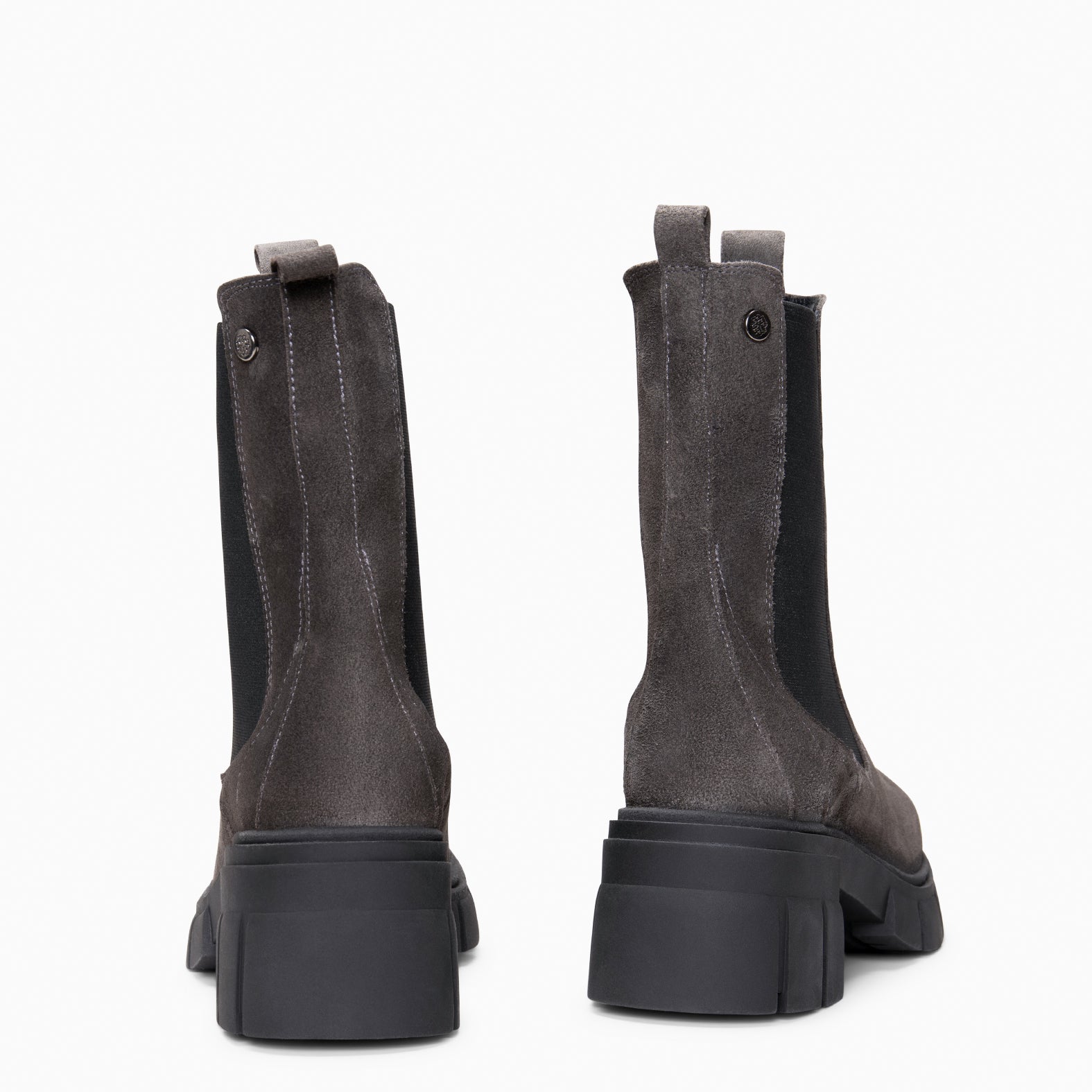 LUCIA - Botines Chelsea con plataforma GRIS