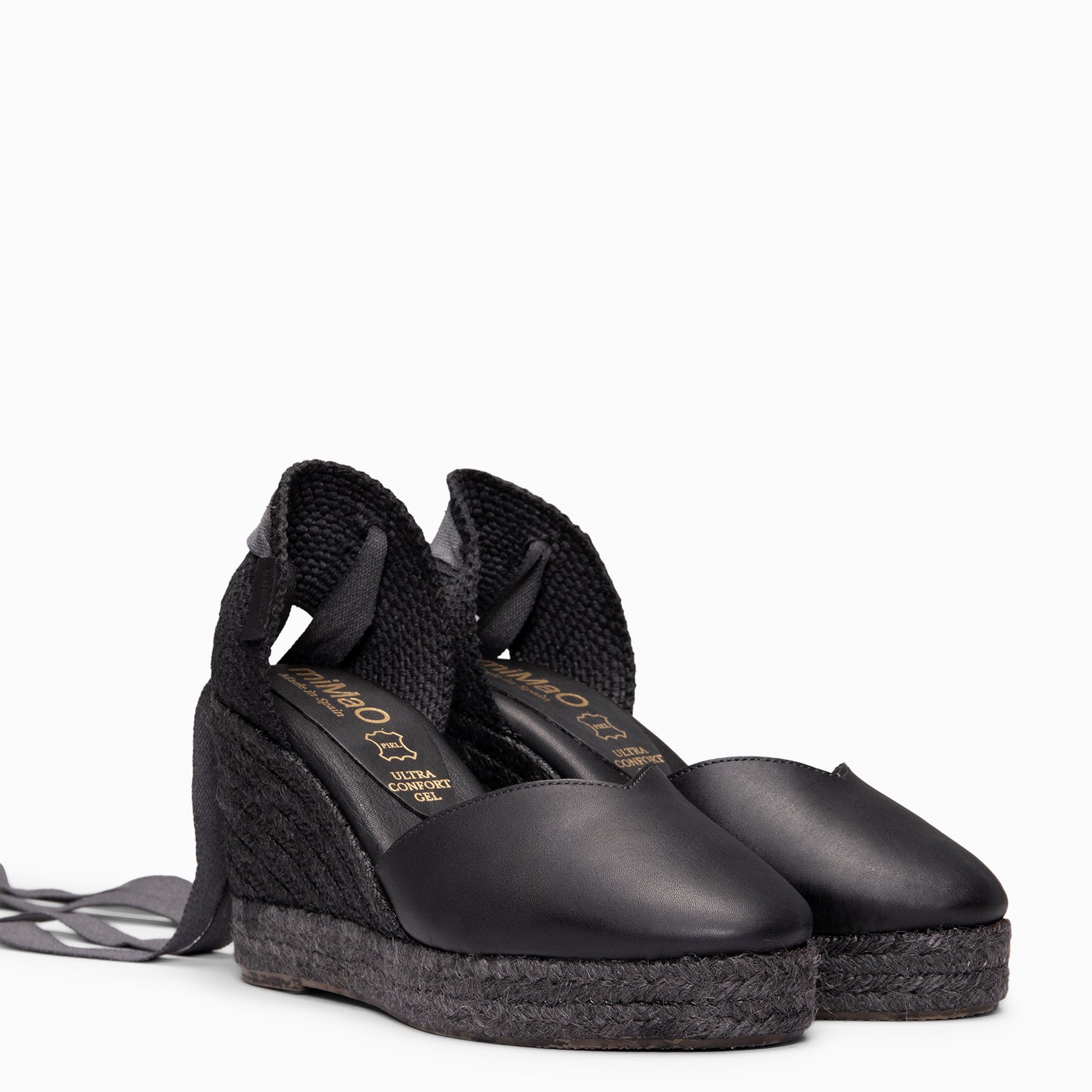 TALAIA - Cuñas de esparto con tintado natural NEGRO