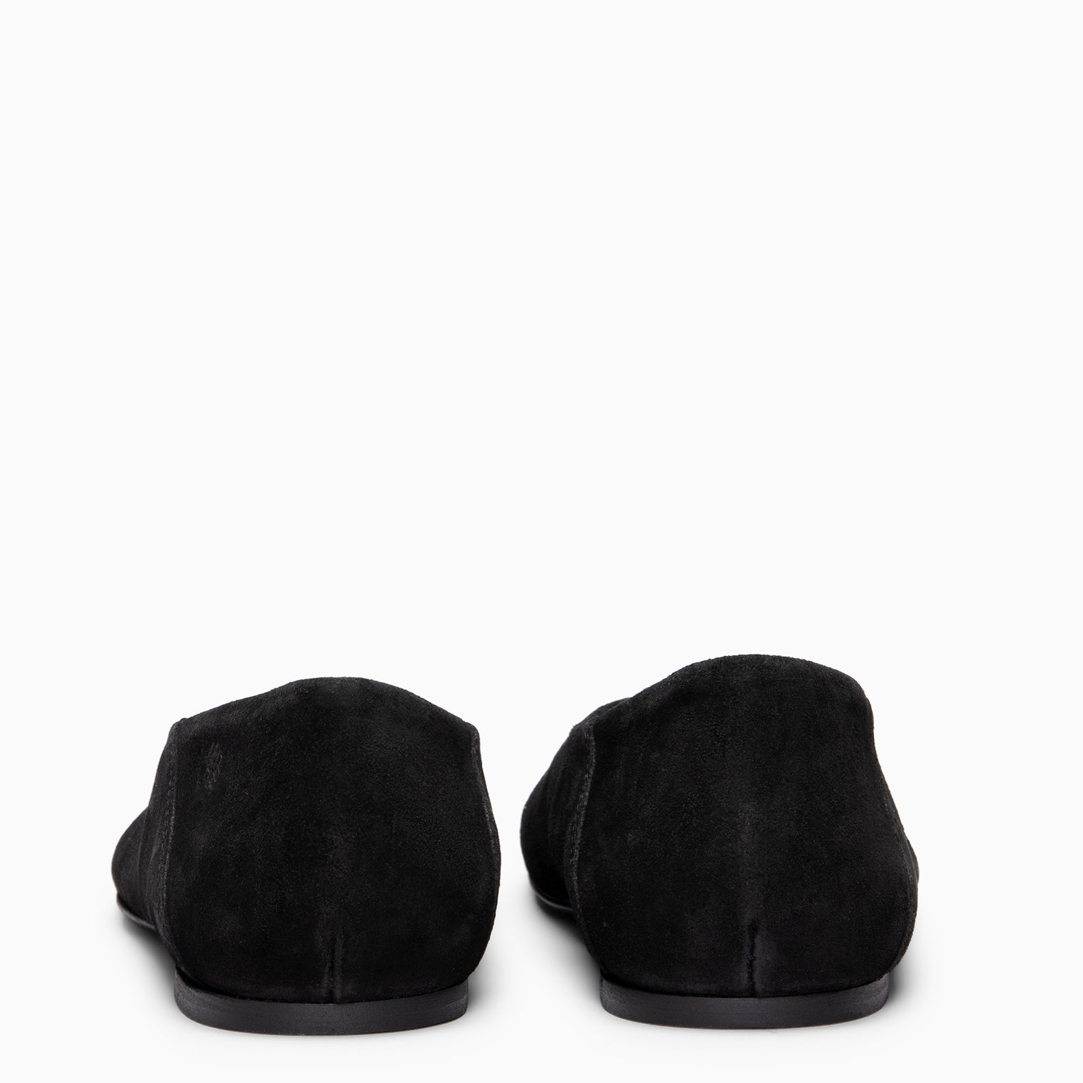 BOREAL - BLACK Suede leather ballerinas