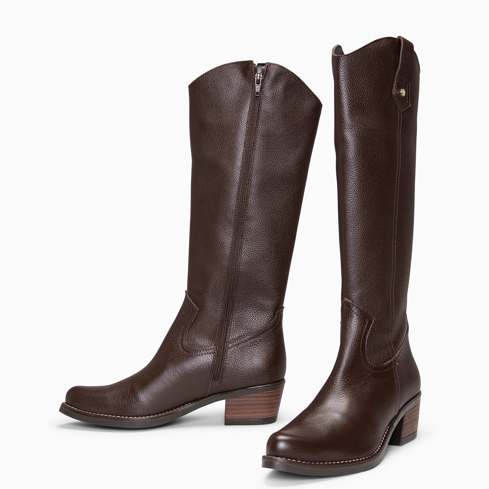 VALLEY - Botas altas de tacón MARRON