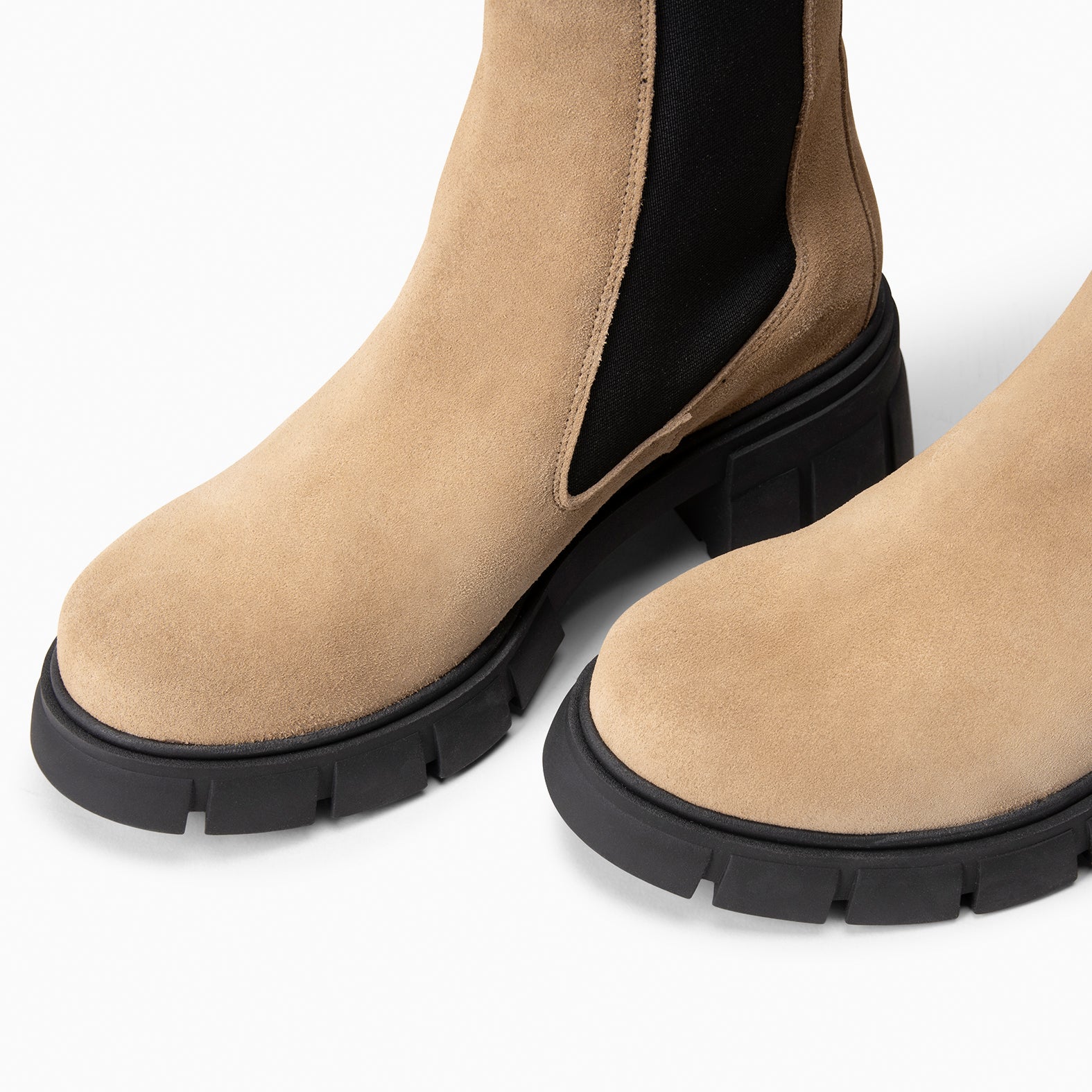 LUCIA - Botines Chelsea con plataforma BEIGE