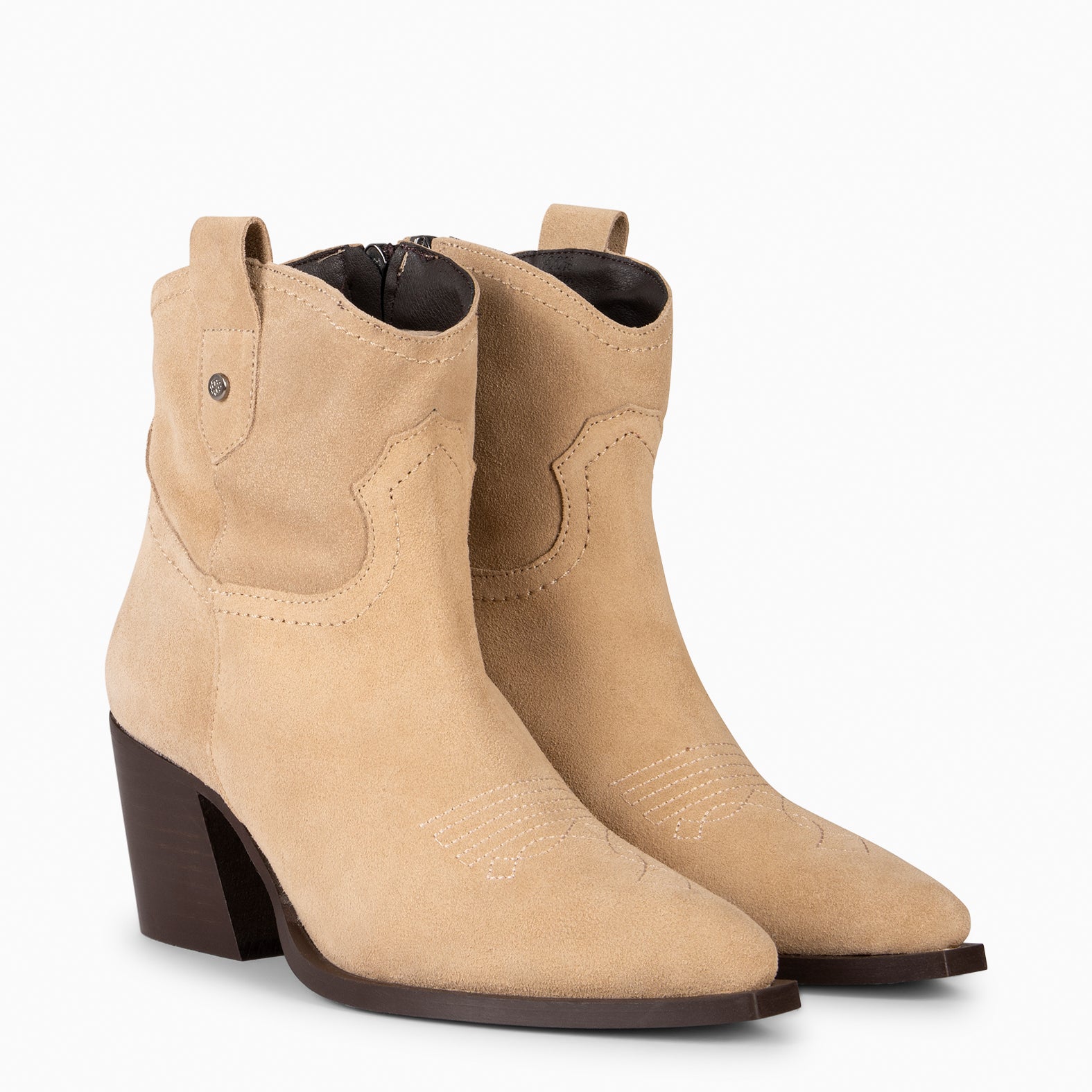 COLORADO - Bottines cowboy pour femme BEIGE