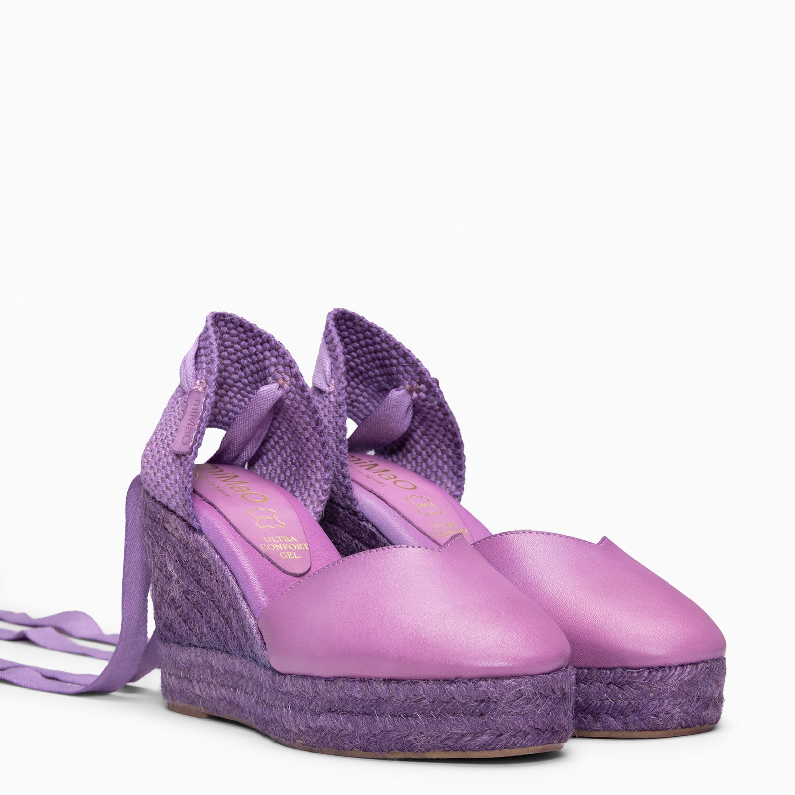 TALAIA - Cuñas de esparto con tintado natural VIOLETA