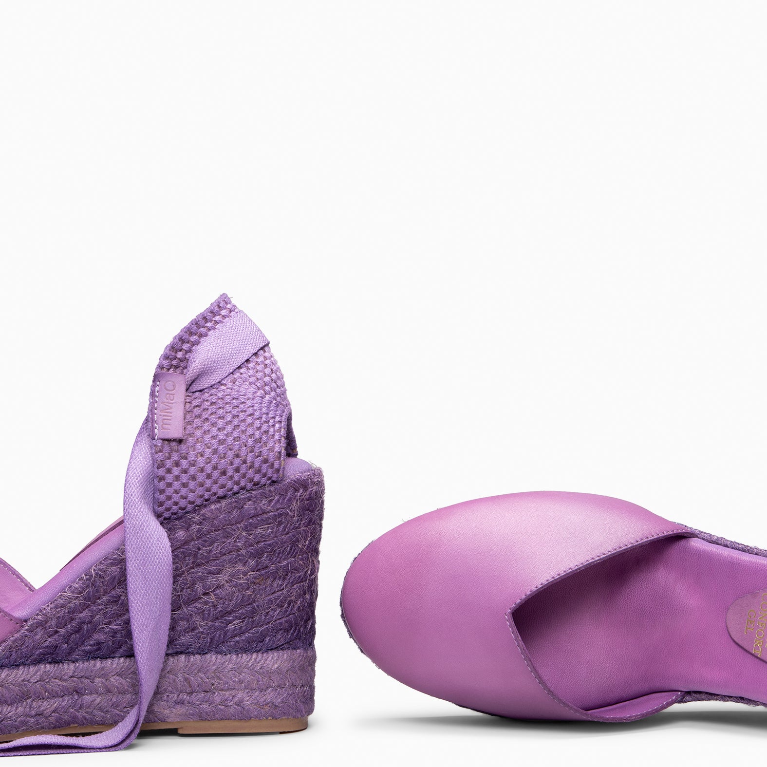 TALAIA - Cuñas de esparto con tintado natural VIOLETA