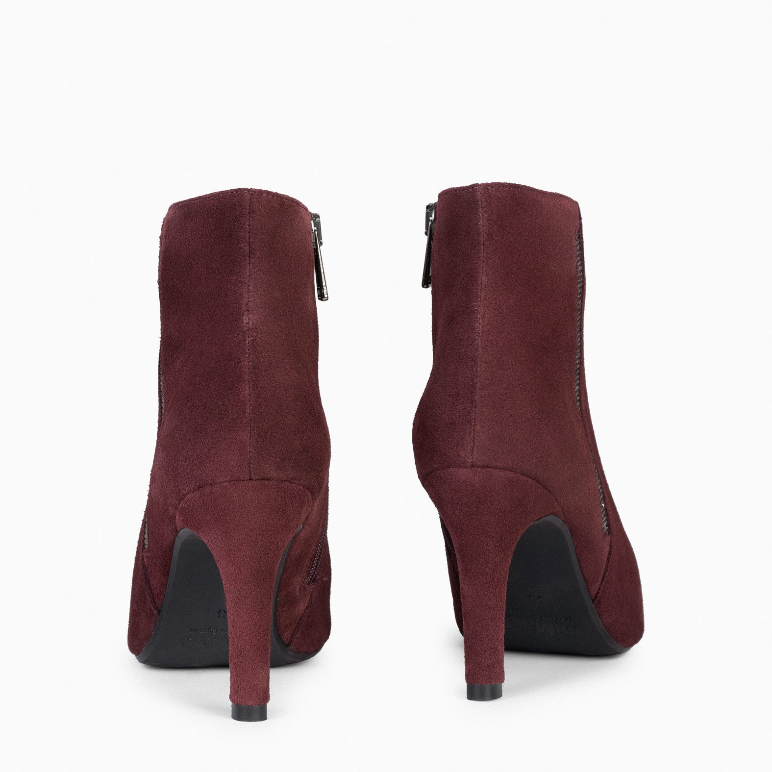 BOTÍN GLAM - Botines de tacón fino BURDEOS