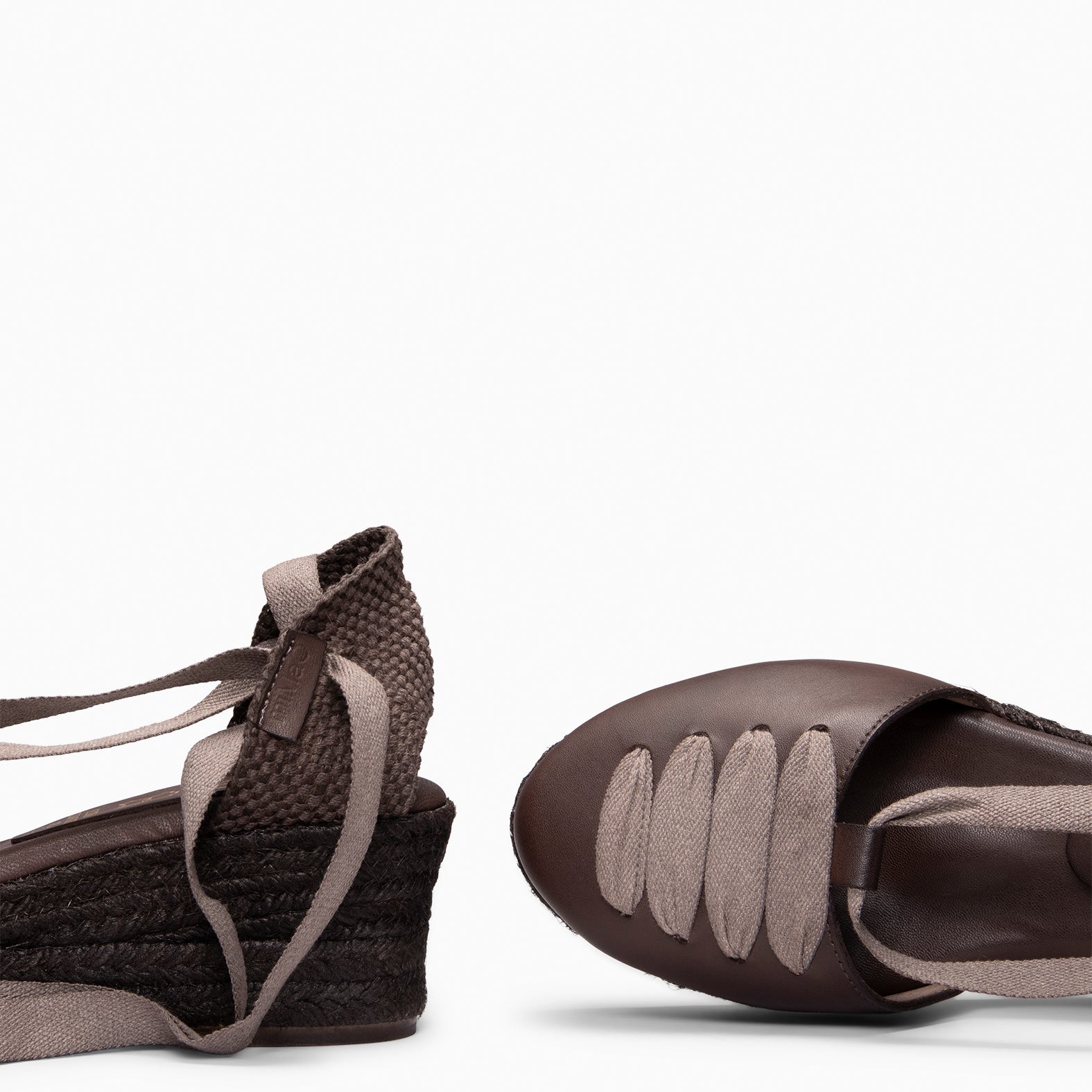 NOJA - BROWN Espadrilles with natural dyeing