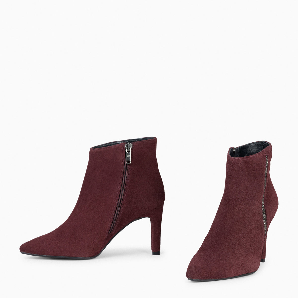 BOTÍN GLAM - Botines de tacón fino BURDEOS