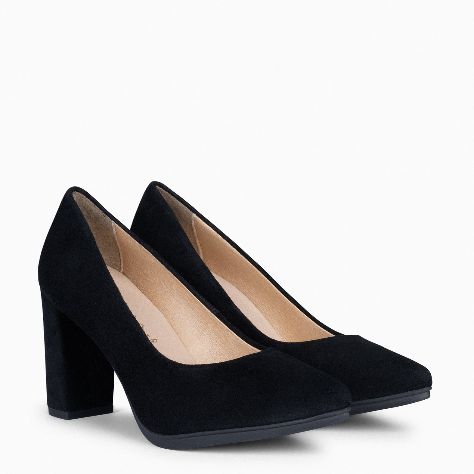 URBAN – Zapatos de tacón alto de ante NEGRO - miMaO ®