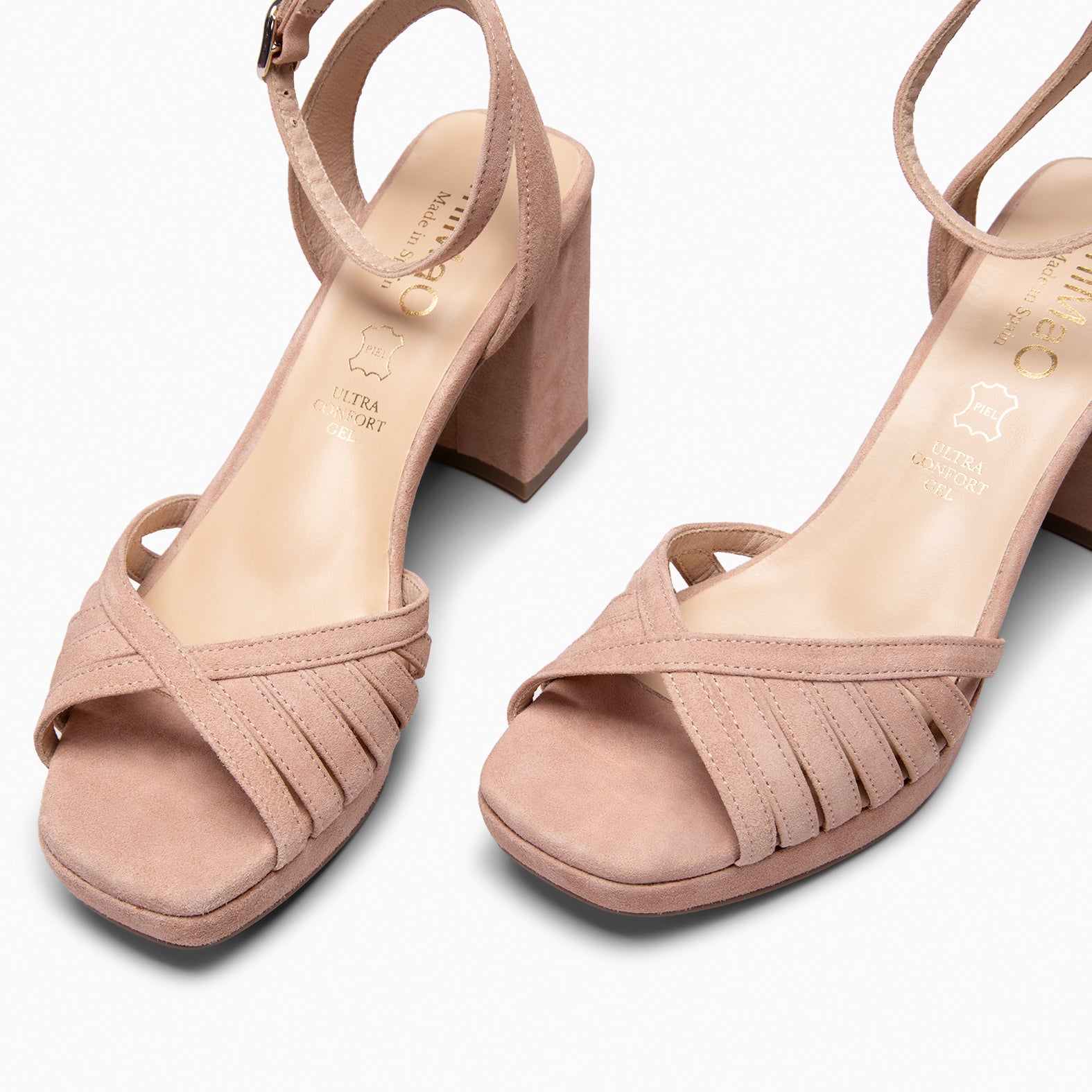 CRISTEL - PINK ELEGANT WOMEN'S HEELED SANDALS
