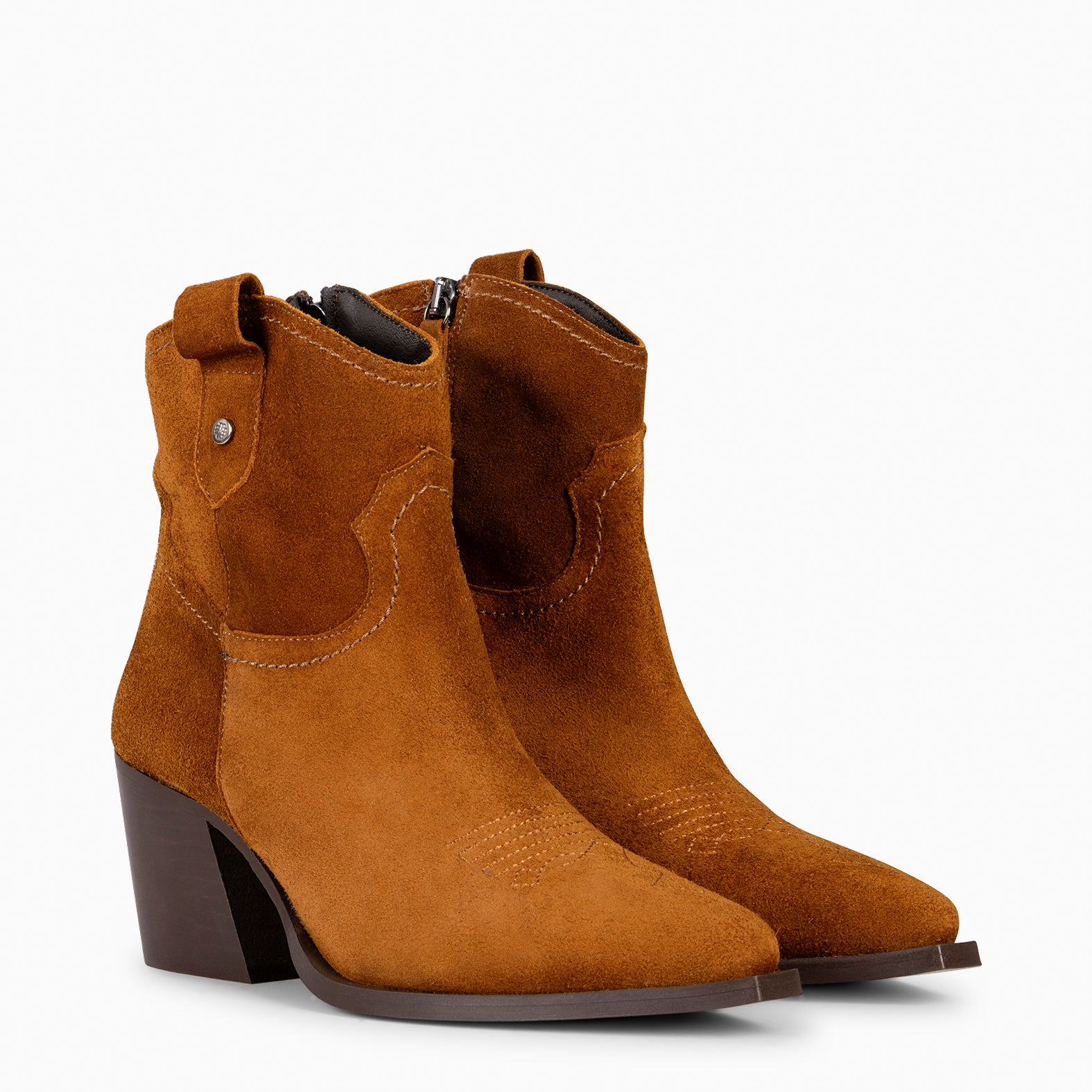 COLORADO - Bottines cowboy pour femme CAMEL