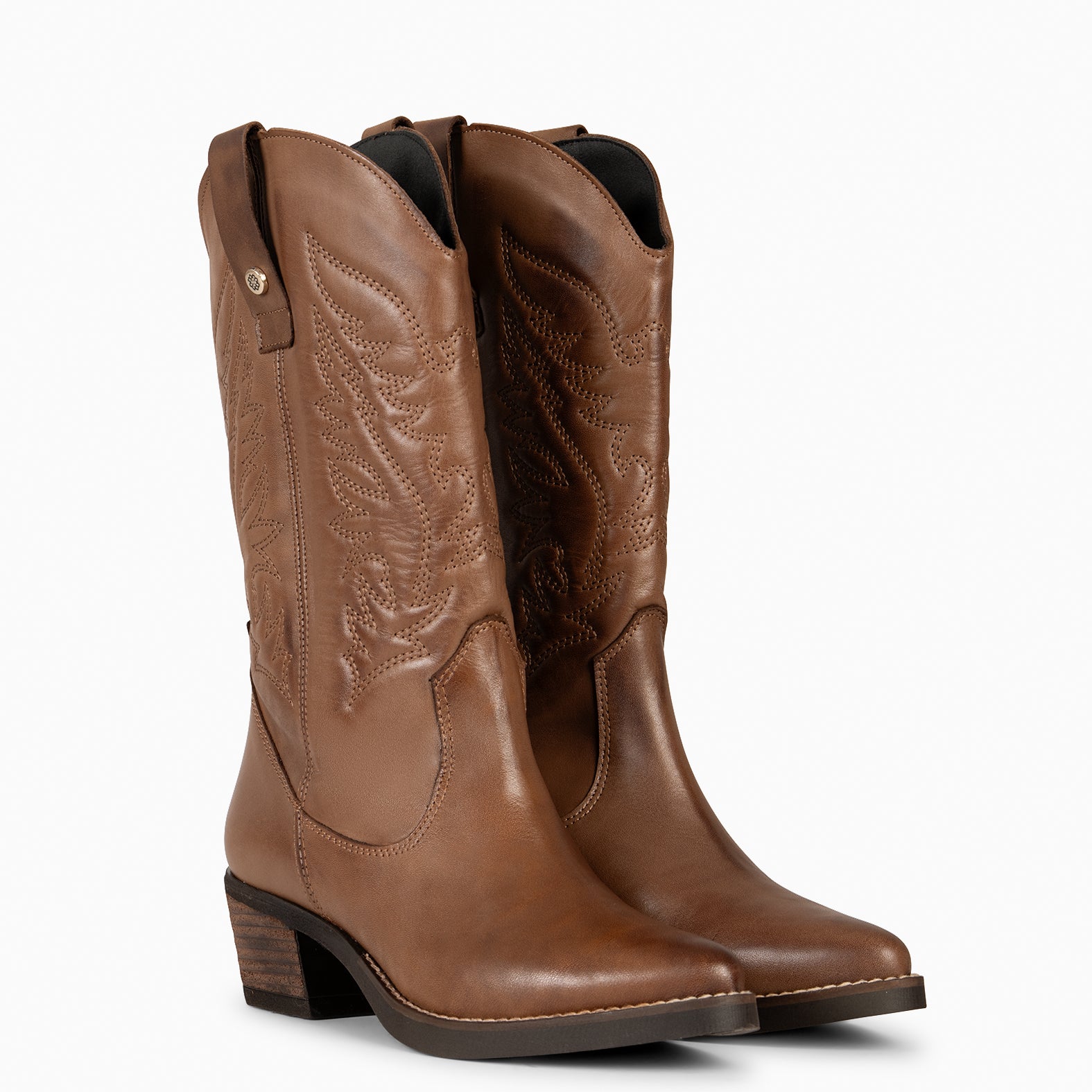 UTAH - Botas Cowboy bordado MARRON