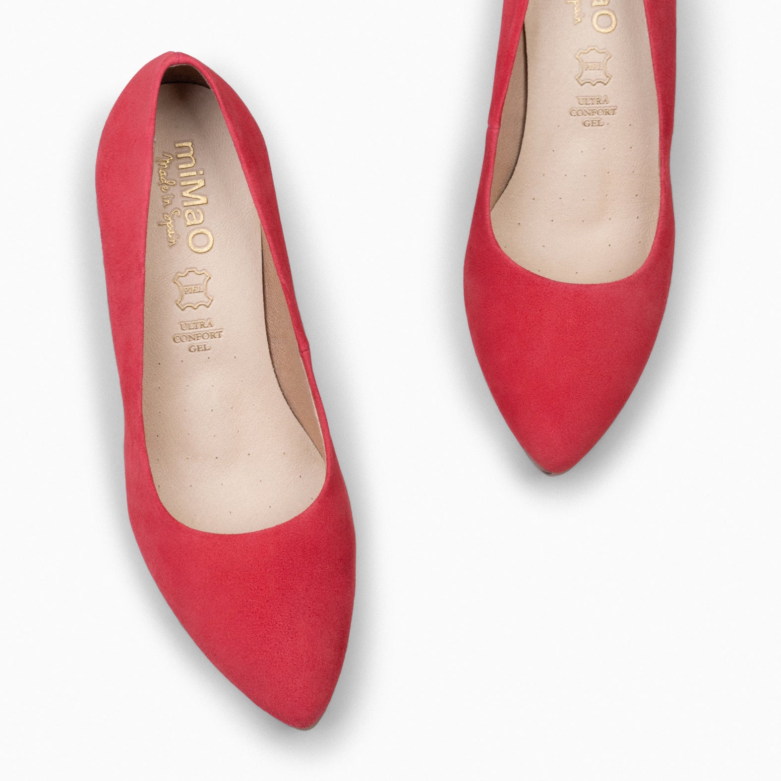 URBAN – Zapatos de tacón alto de ante ROJO - miMaO ®