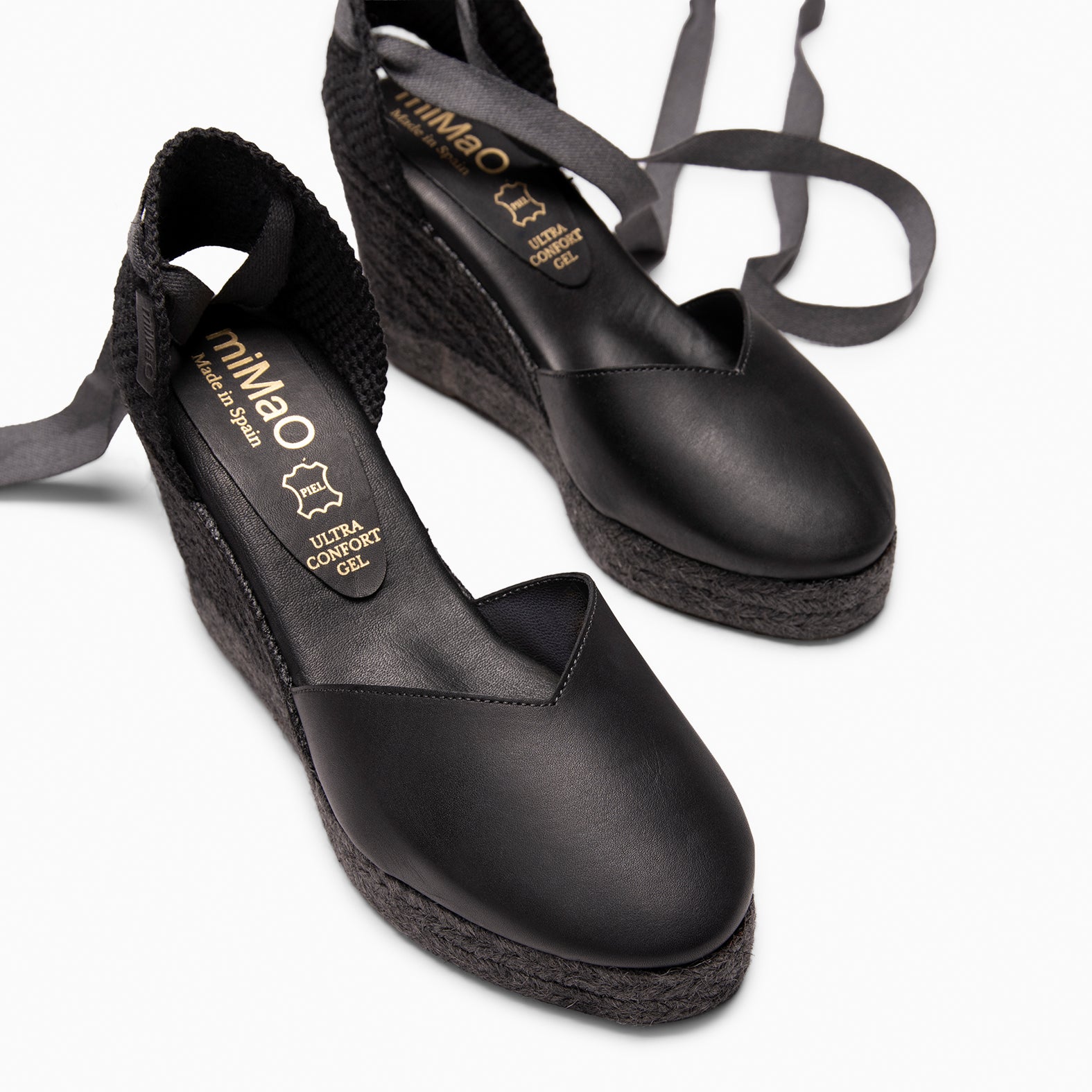 TALAIA - Cuñas de esparto con tintado natural NEGRO