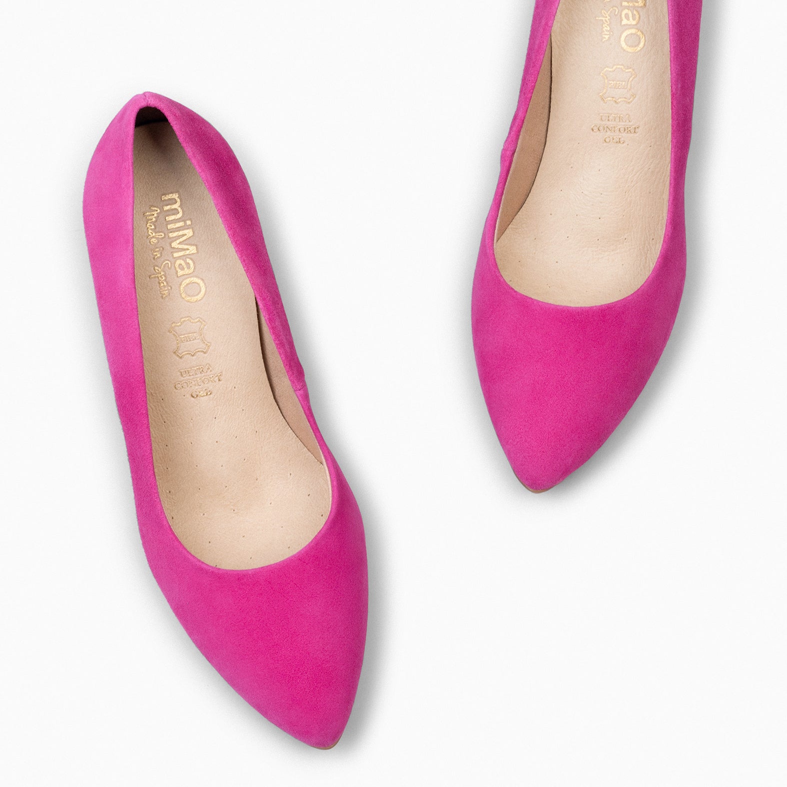 URBAN – Zapatos de tacón alto de ante FUCSIA - miMaO ®