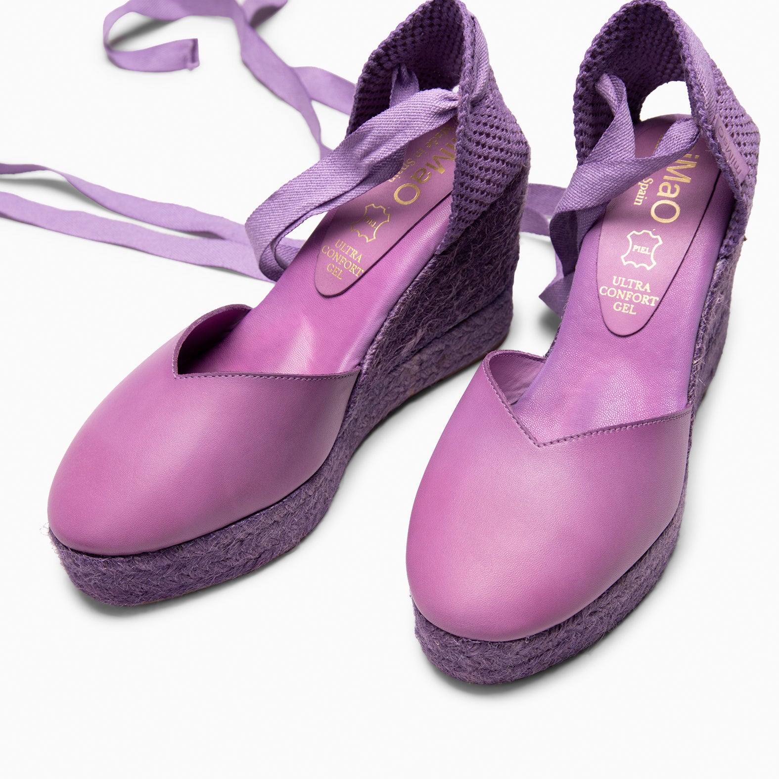 TALAIA - Cuñas de esparto con tintado natural VIOLETA