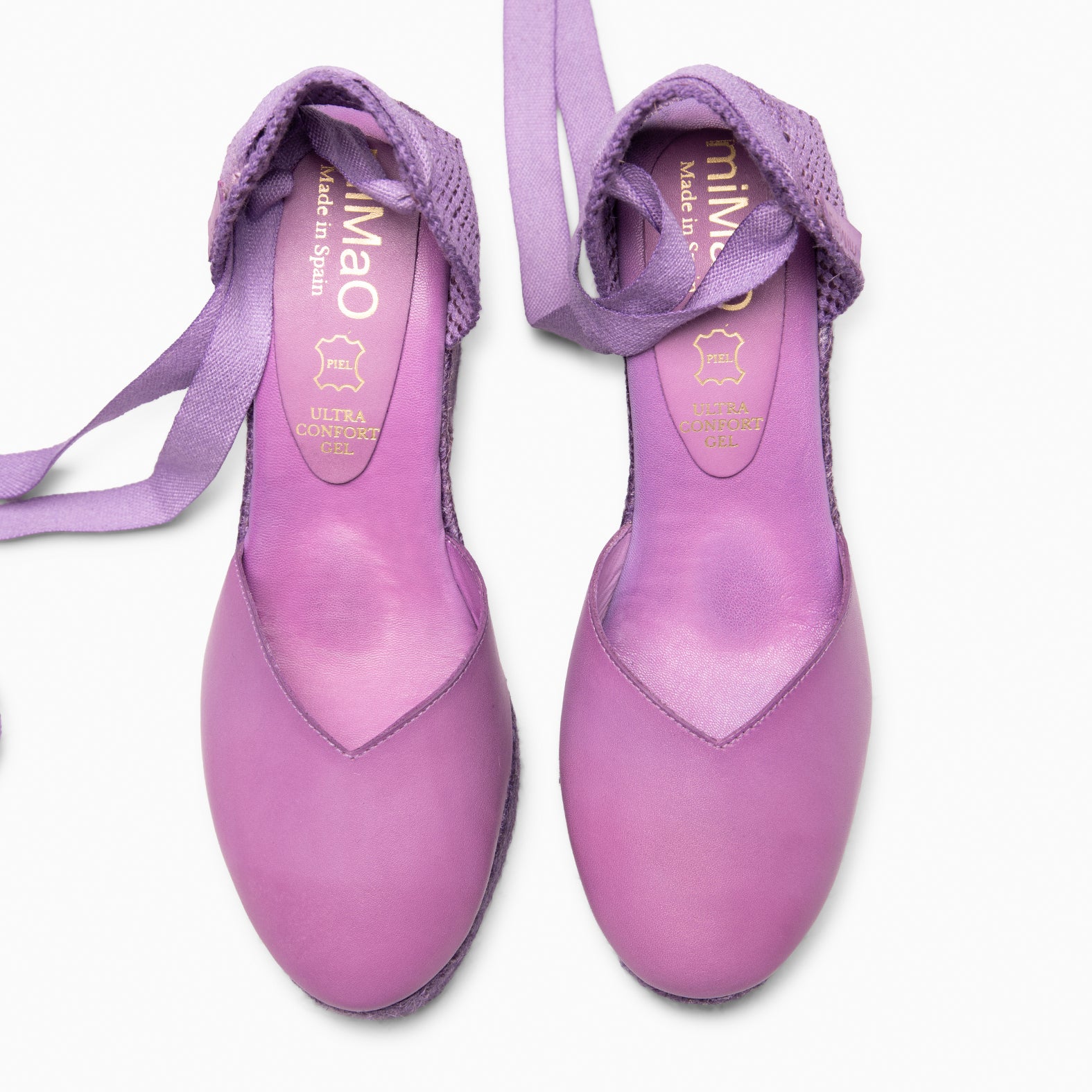 TALAIA - Cuñas de esparto con tintado natural VIOLETA