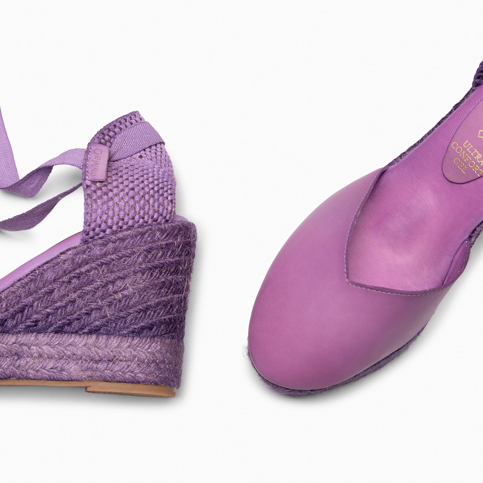 TALAIA - Cuñas de esparto con tintado natural VIOLETA
