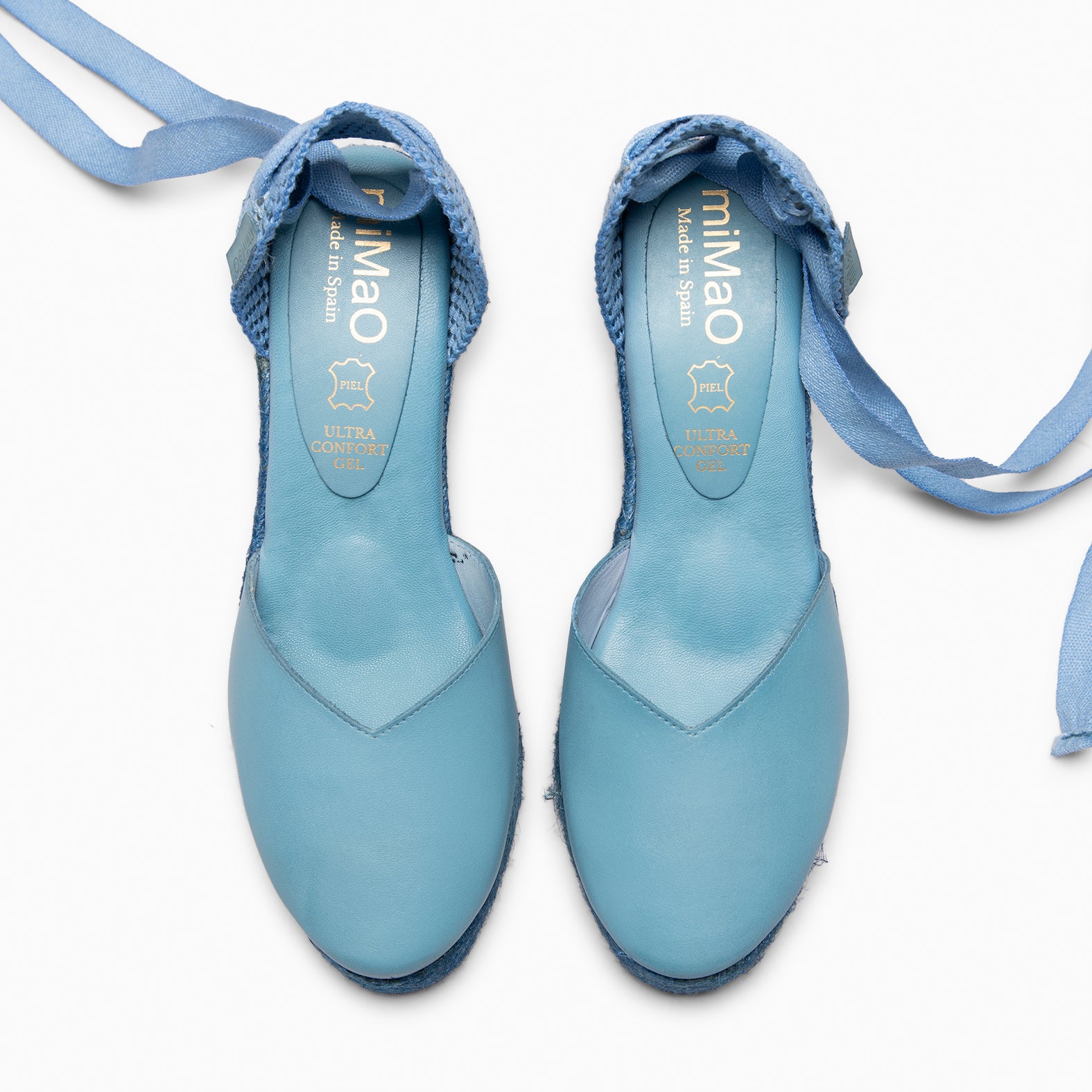 TALAIA - Cuñas de esparto con tintado natural AZUL